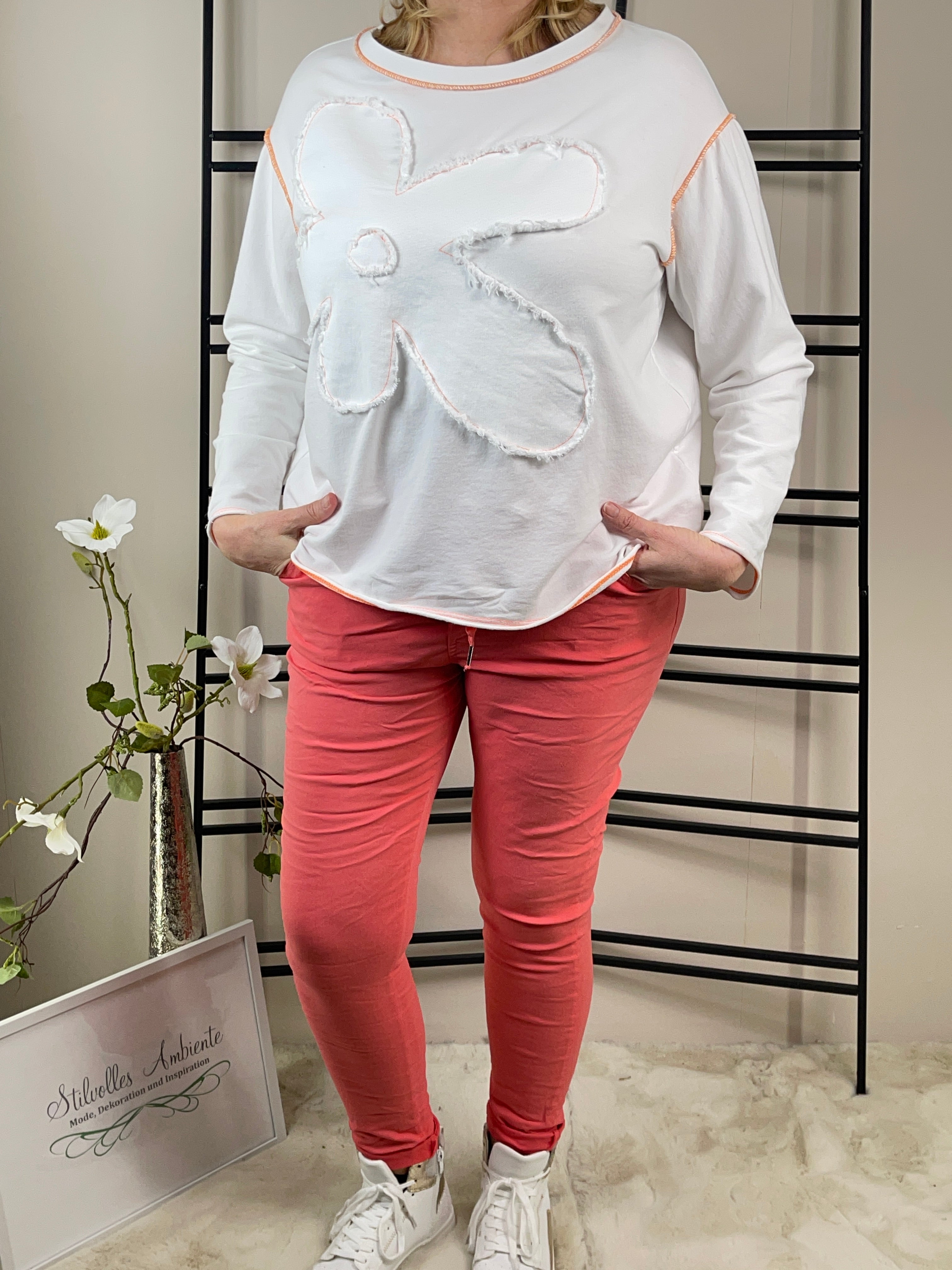 Pullover „Blüte“ Einheitsgrösse Gr. 36 - 42