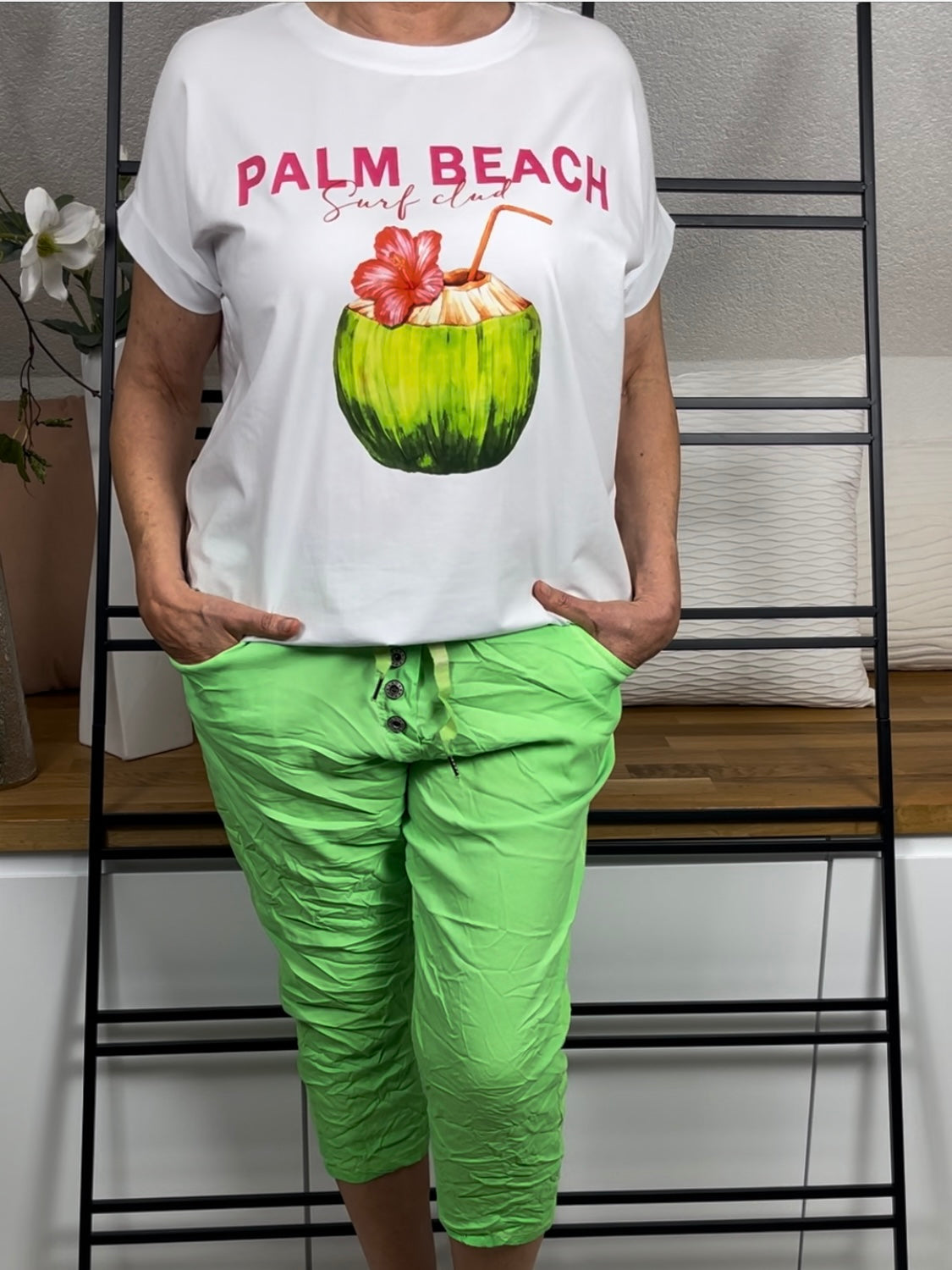 Damen T - Shirt „Aloha Beaches“ Einheitsgrösse Gr. 40 - 44/46