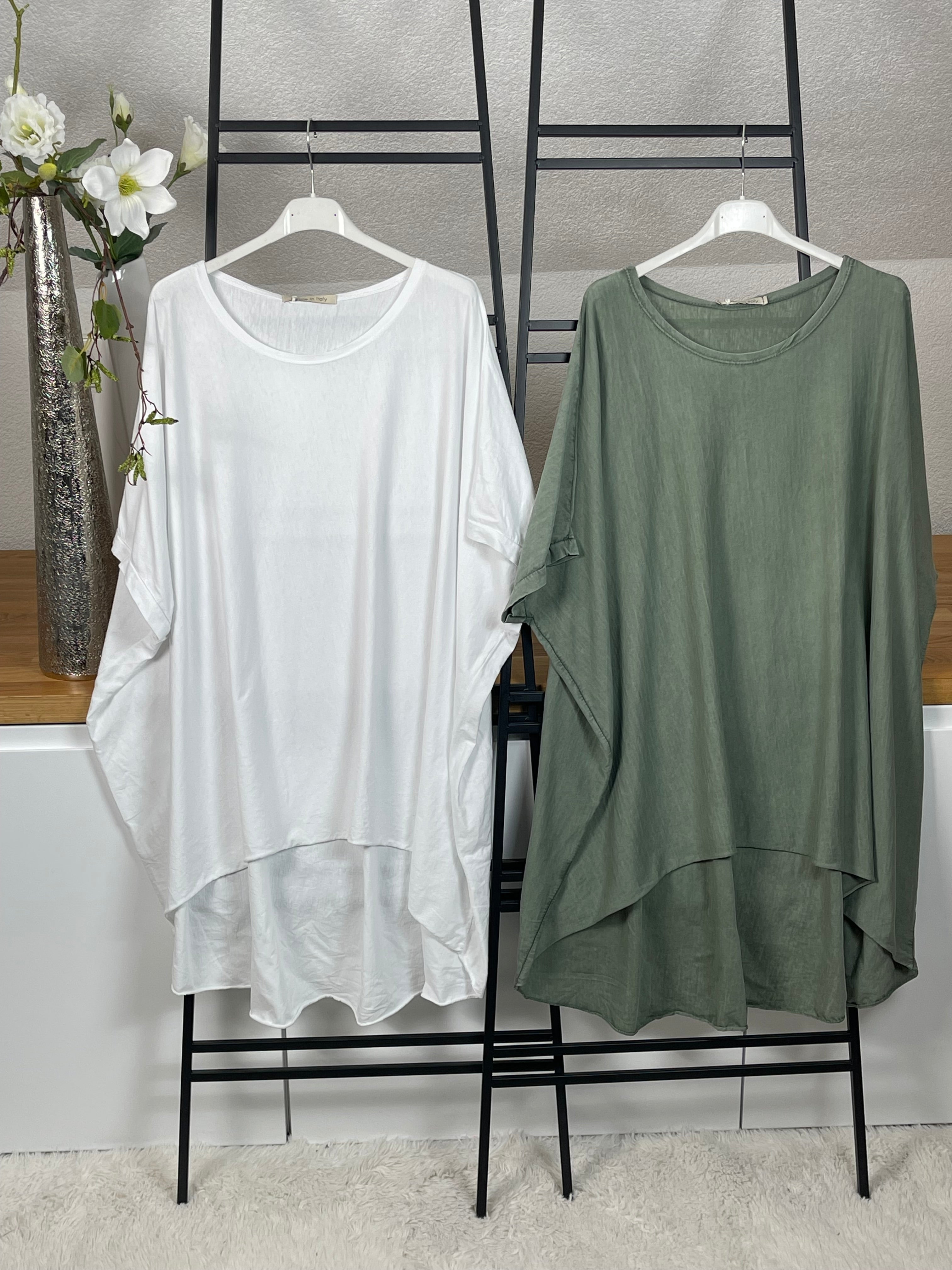 Maxi - Shirt „Brit“ Einheitsgrösse Gr. 38 - 48 in 10 Farben