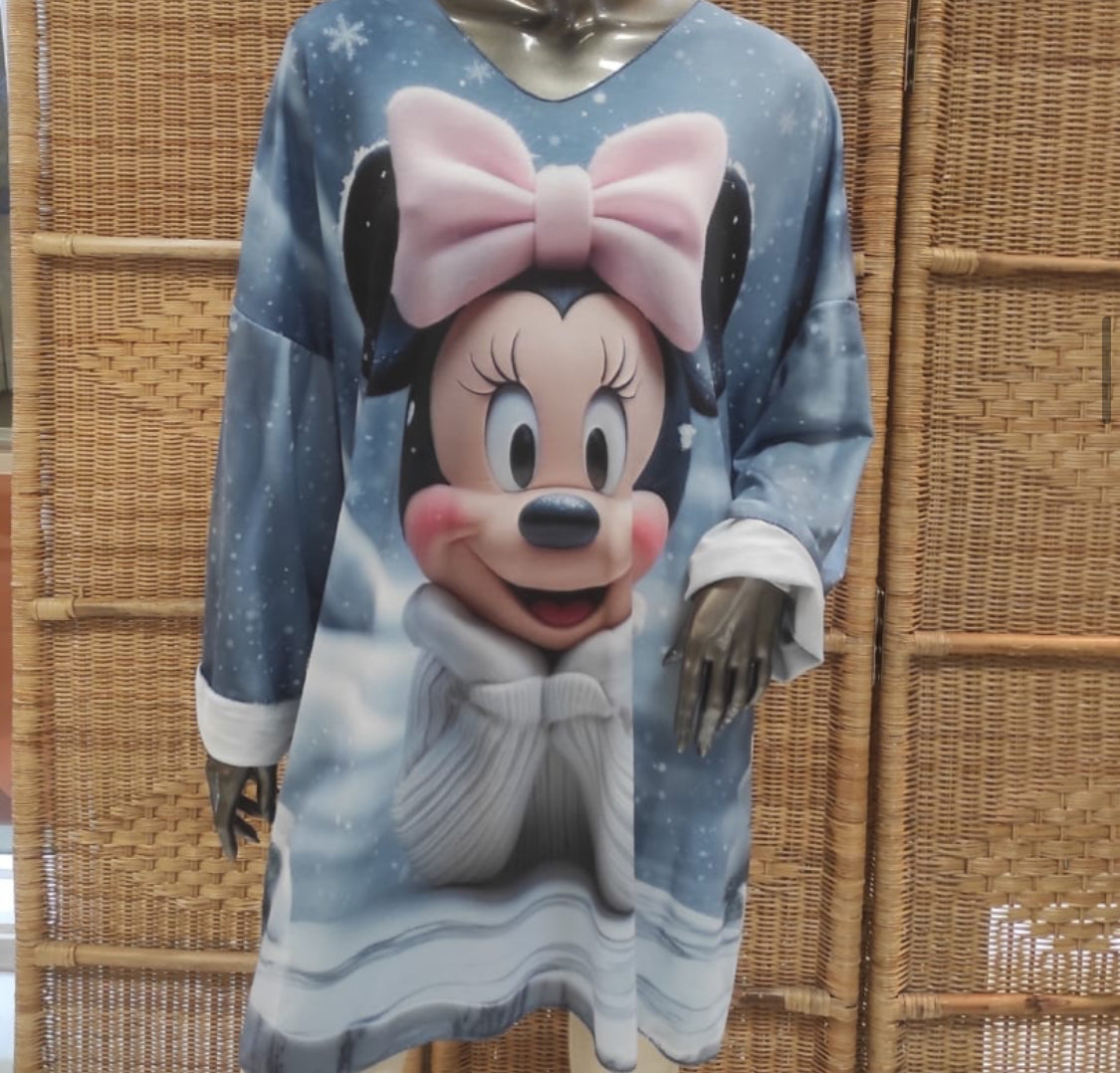 Damen -Maxi - Pullover „Mickey - Minney - Mouse“ Einheitsgrösse Gr. 44 - 50 in 4 Varianten
