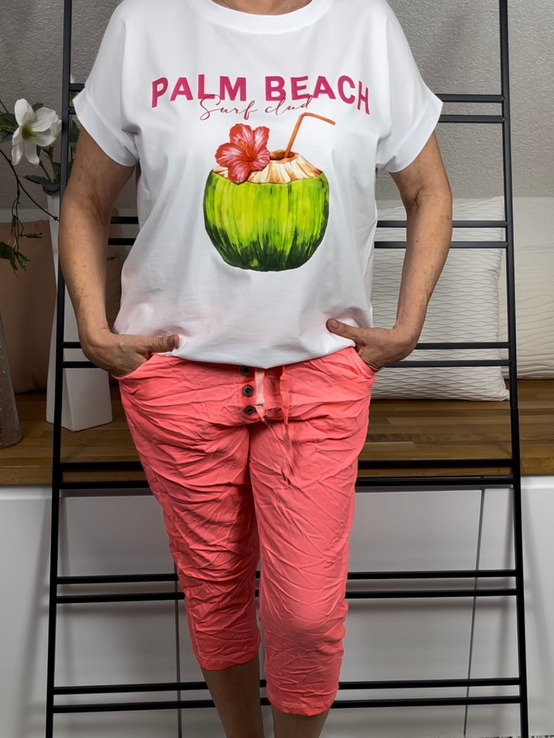 Damen T - Shirt „Aloha Beaches“ Einheitsgrösse Gr. 40 - 44/46