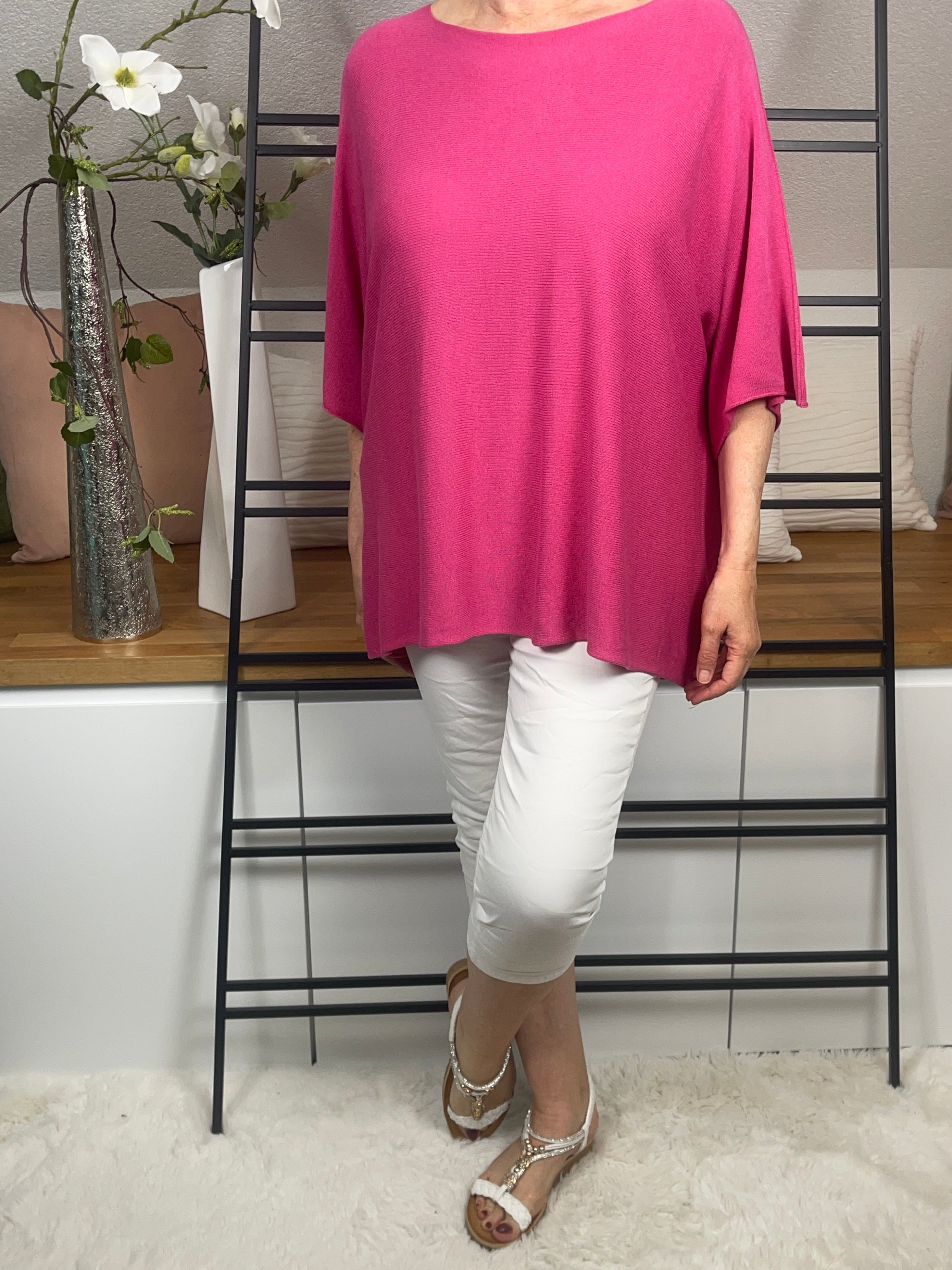 Damen Pullover - Shirt „Feinstrick“ Einheitsgröße Gr. 38 - 46/48 in 4 Farben