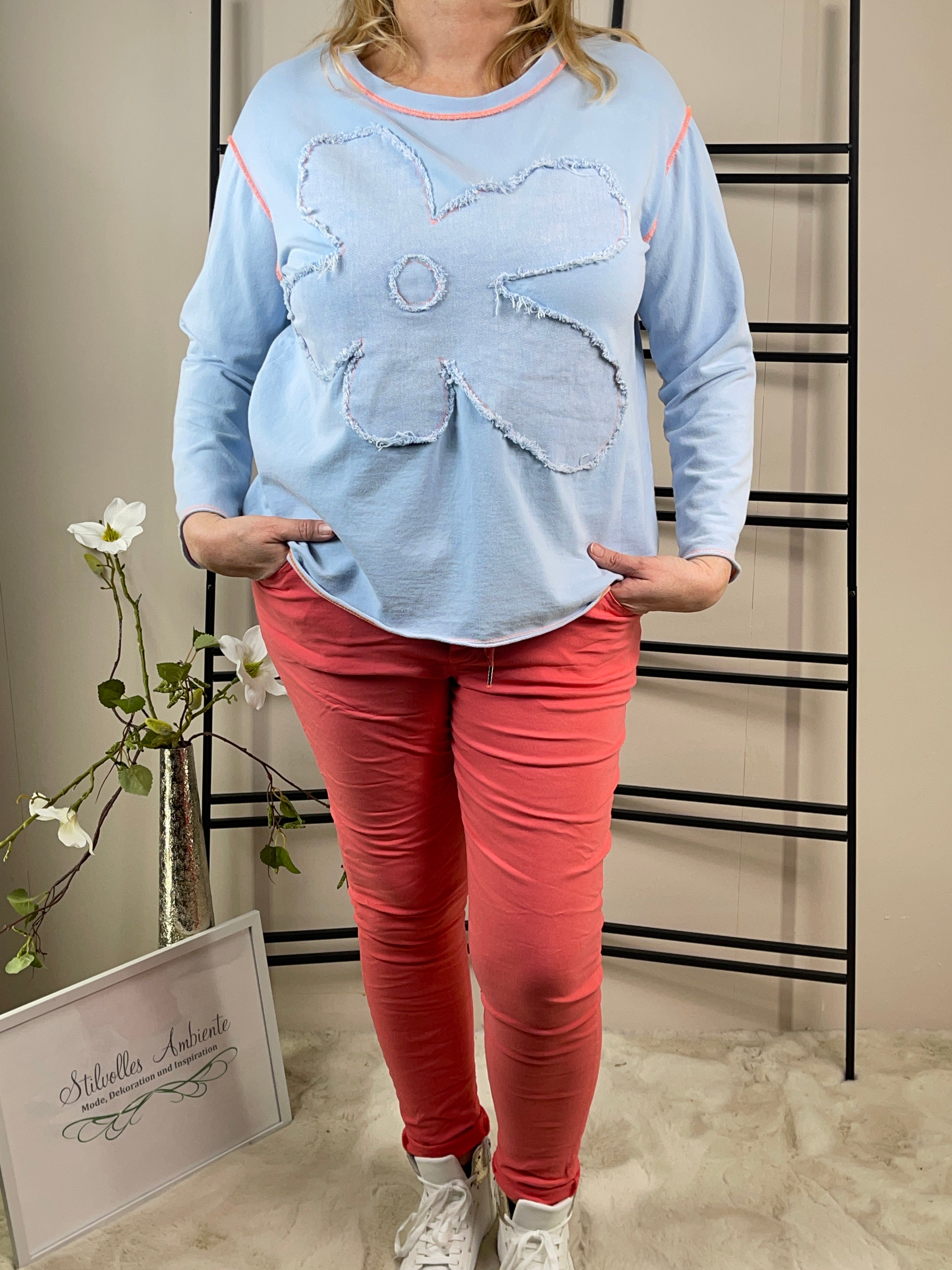 Pullover „Blüte“ Einheitsgrösse Gr. 36 - 42