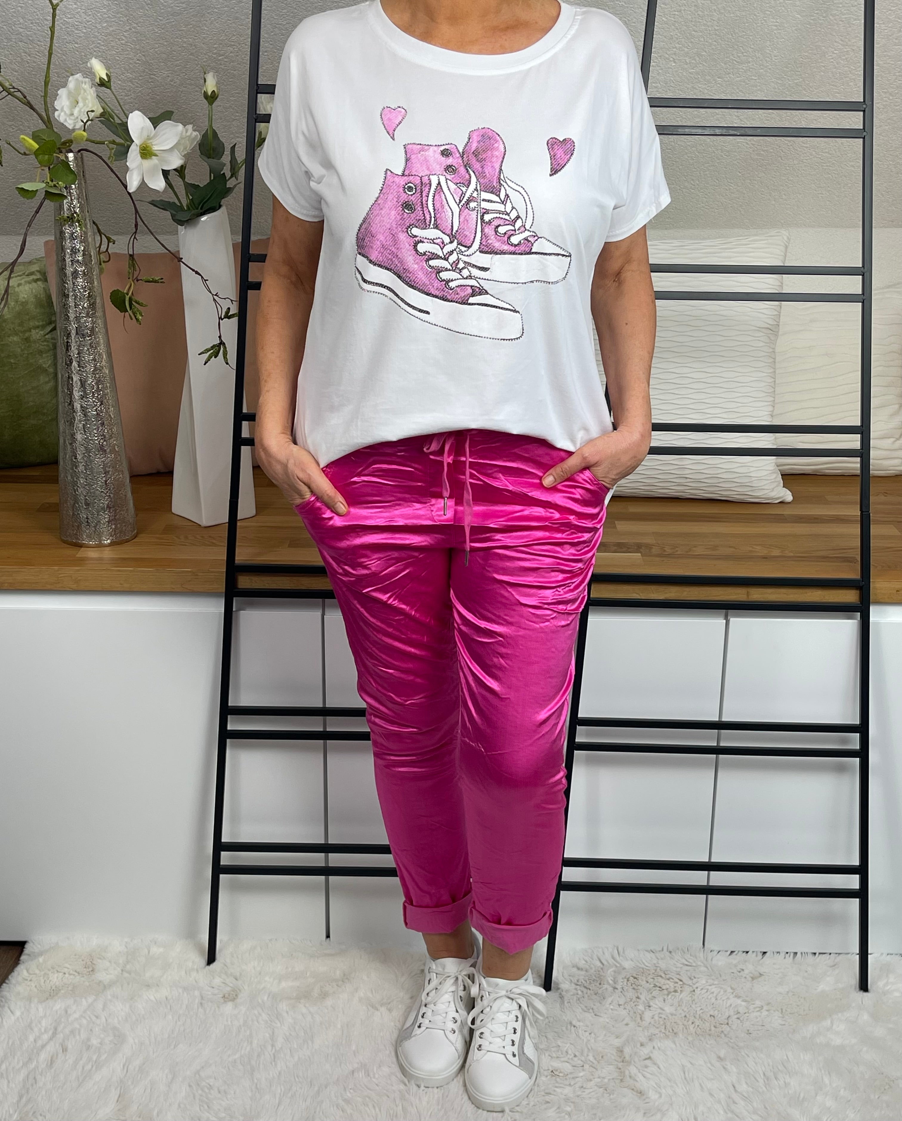 T - Shirt „Sneaker“ Einheitsgrösse Gr. 36 - 42/44 in 3 Farben