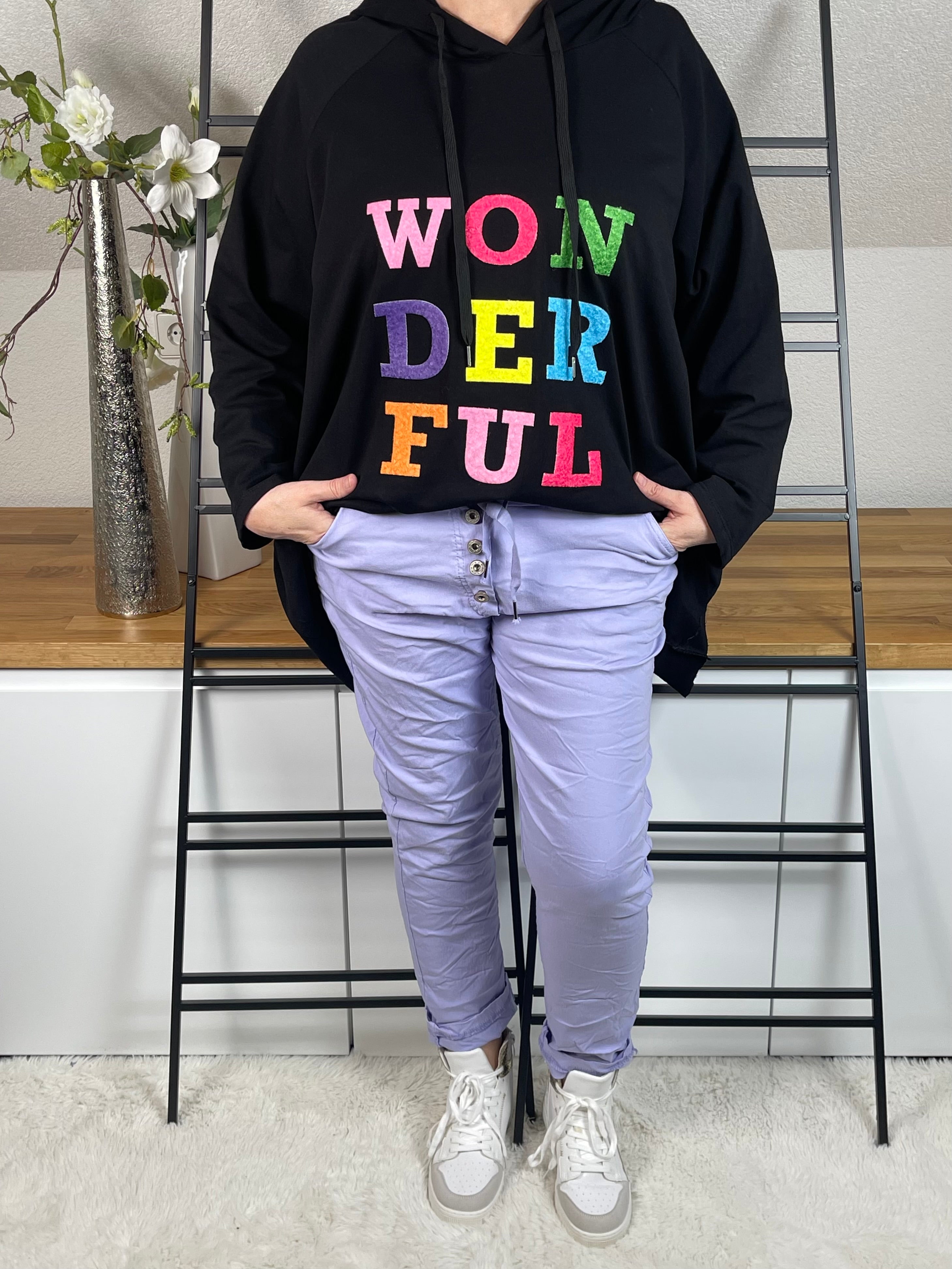 Hoodie „Wonderful“ Einheitsgrösse Gr. 36 - 48
