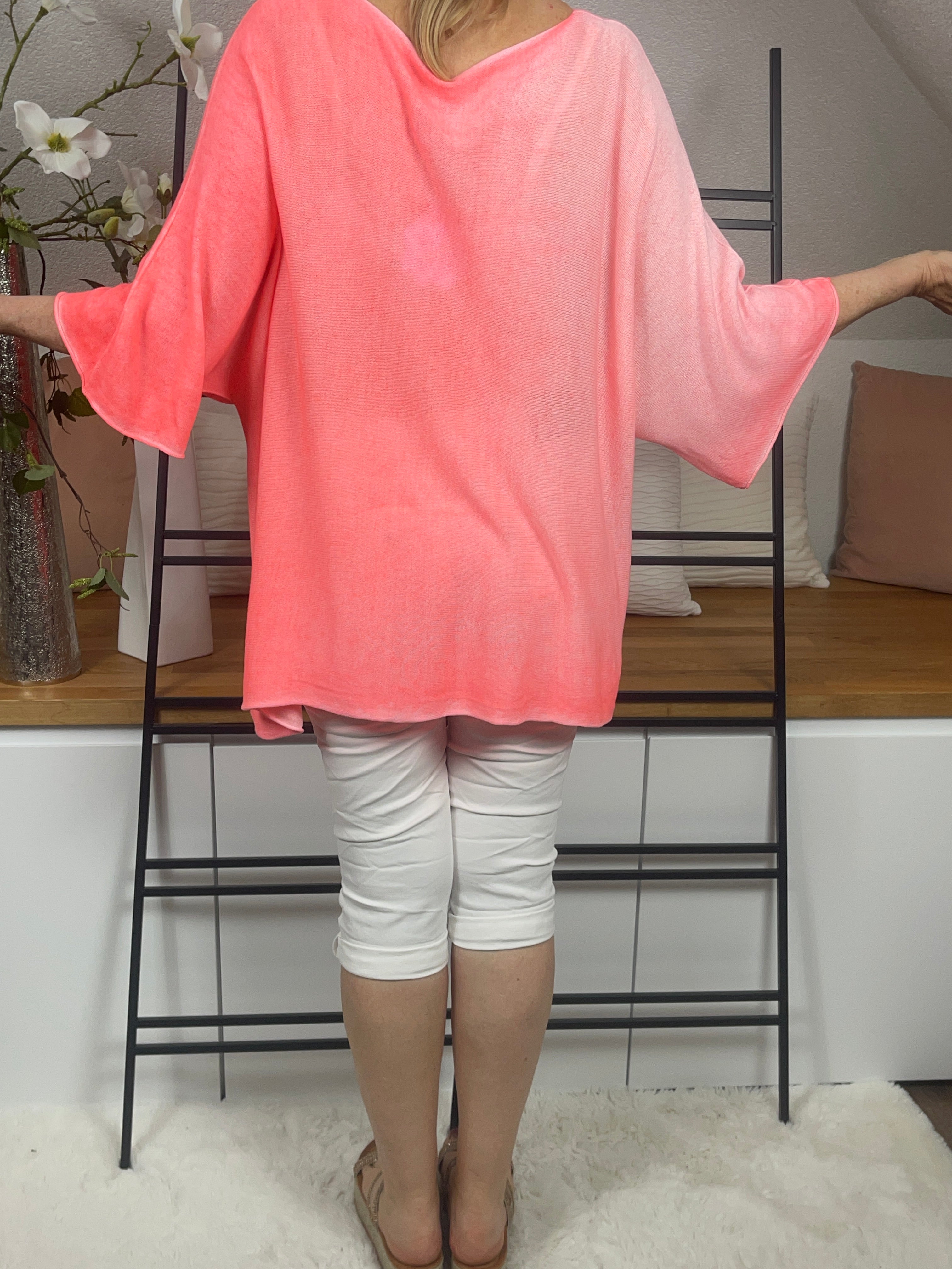 Damen Pullover - Shirt „Feinstrick“ Einheitsgröße Gr. 38 - 46/48 in 4 Farben