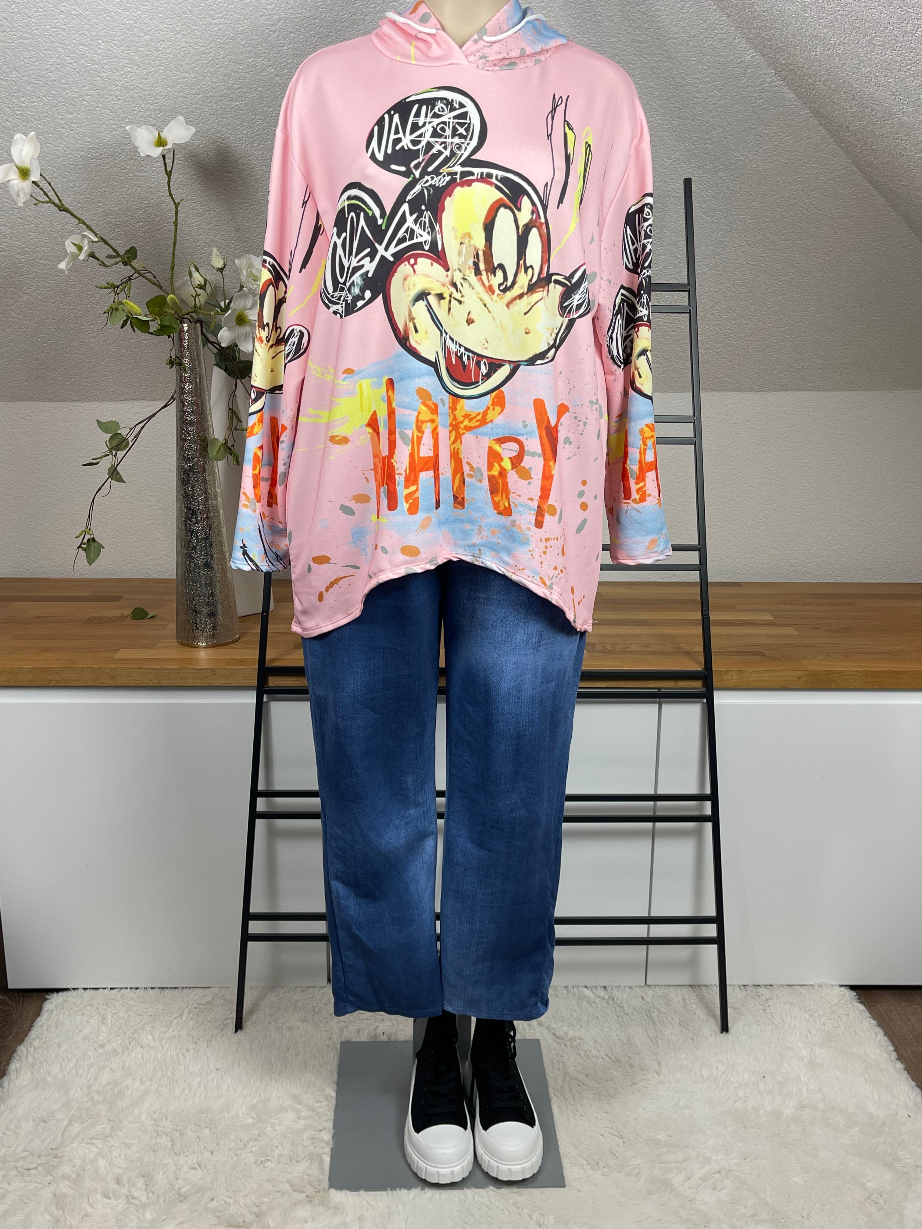 Damen - Hoodie „Mickey“ Einheitsgrösse Gr. 38 - 44 in 2 Farben