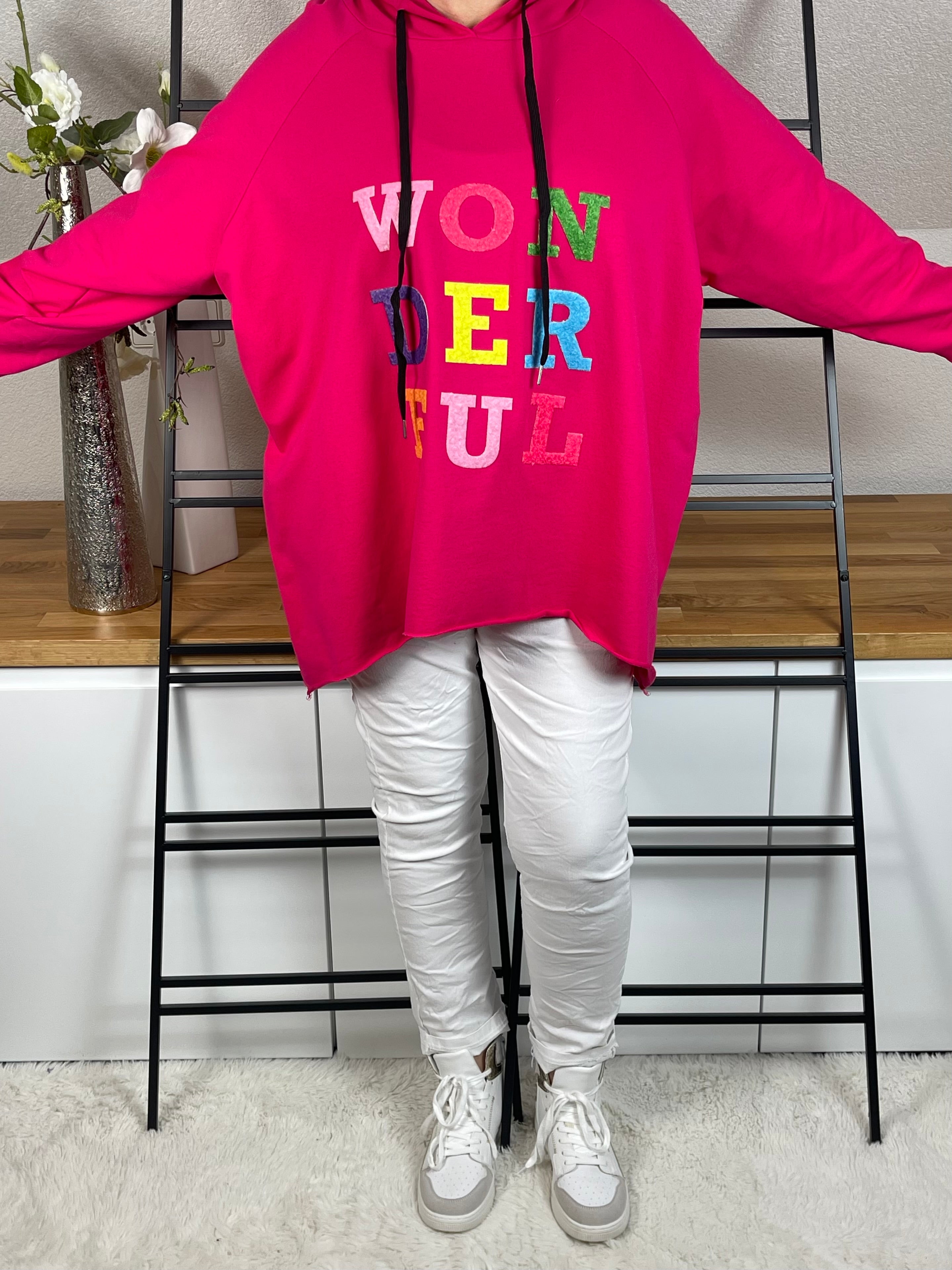 Hoodie „Wonderful“ Einheitsgrösse Gr. 36 - 48
