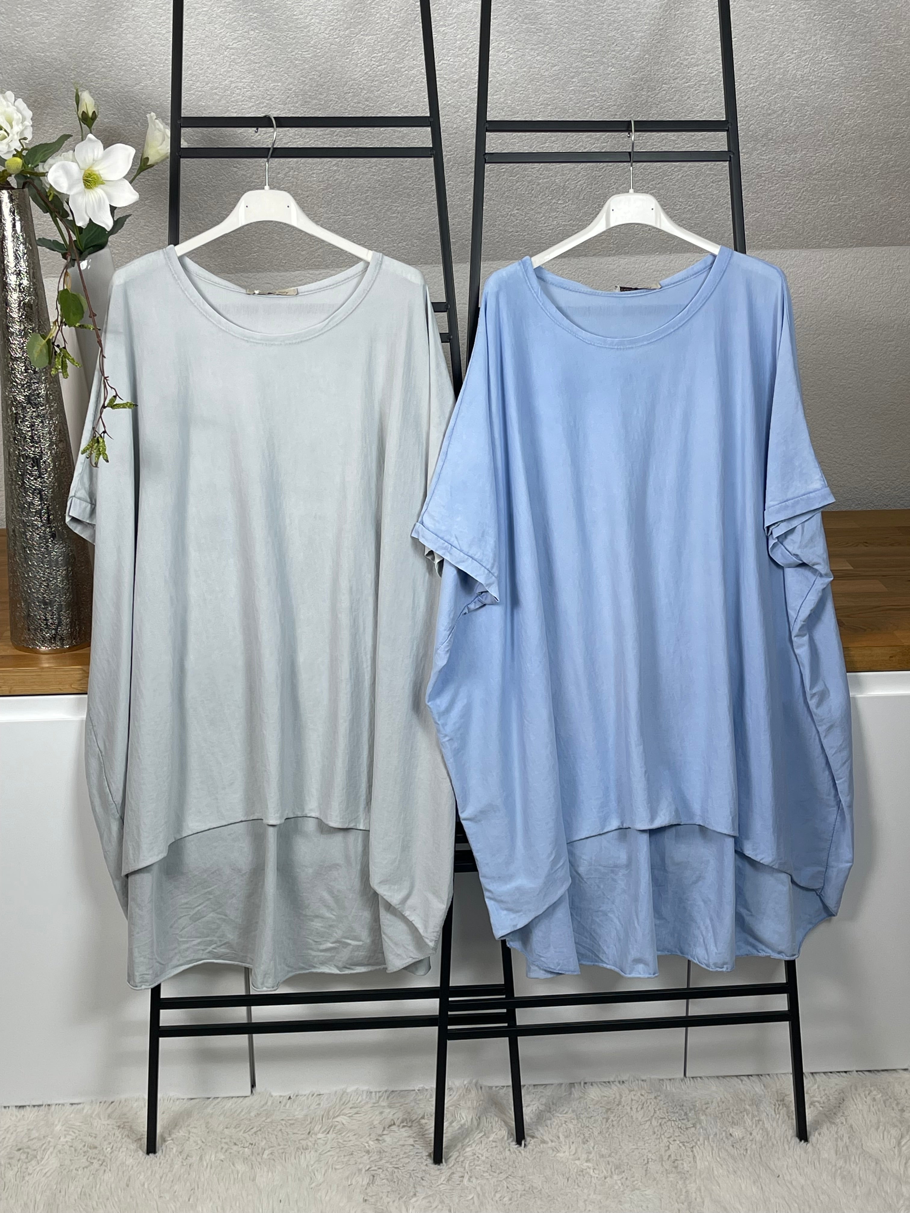 Maxi - Shirt „Brit“ Einheitsgrösse Gr. 38 - 48 in 10 Farben