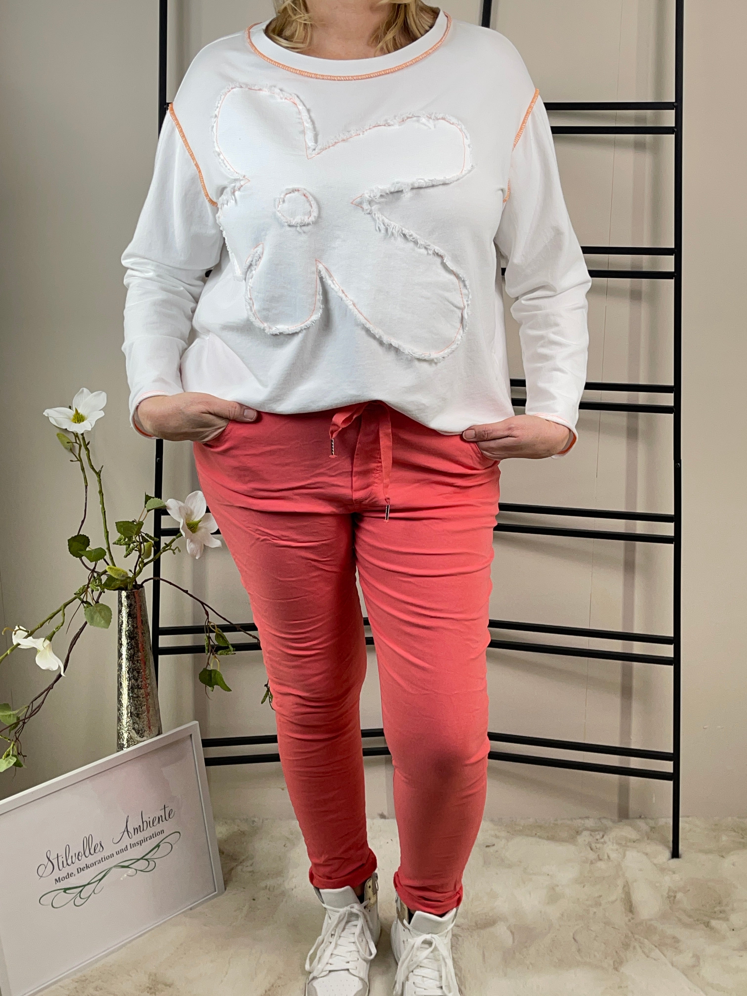 Pullover „Blüte“ Einheitsgrösse Gr. 36 - 42