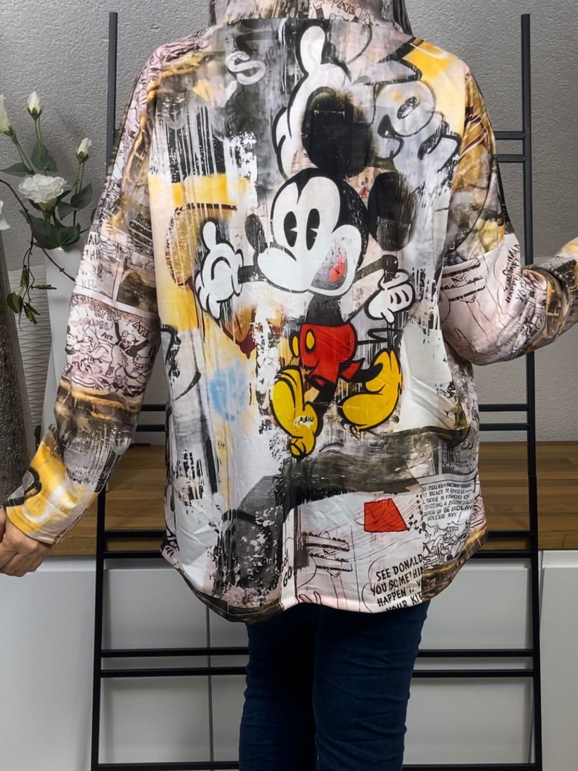 Edle leichte Damen Blusen - Jacke „Mickey“ mit Kapuze Einheitsgrösse Gr. 38 - 44 in 3 Varianten