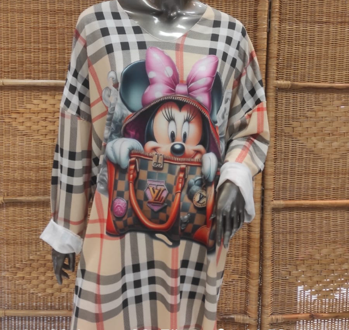 Damen -Maxi - Pullover „Mickey - Minney - Mouse“ Einheitsgrösse Gr. 44 - 50 in 4 Varianten