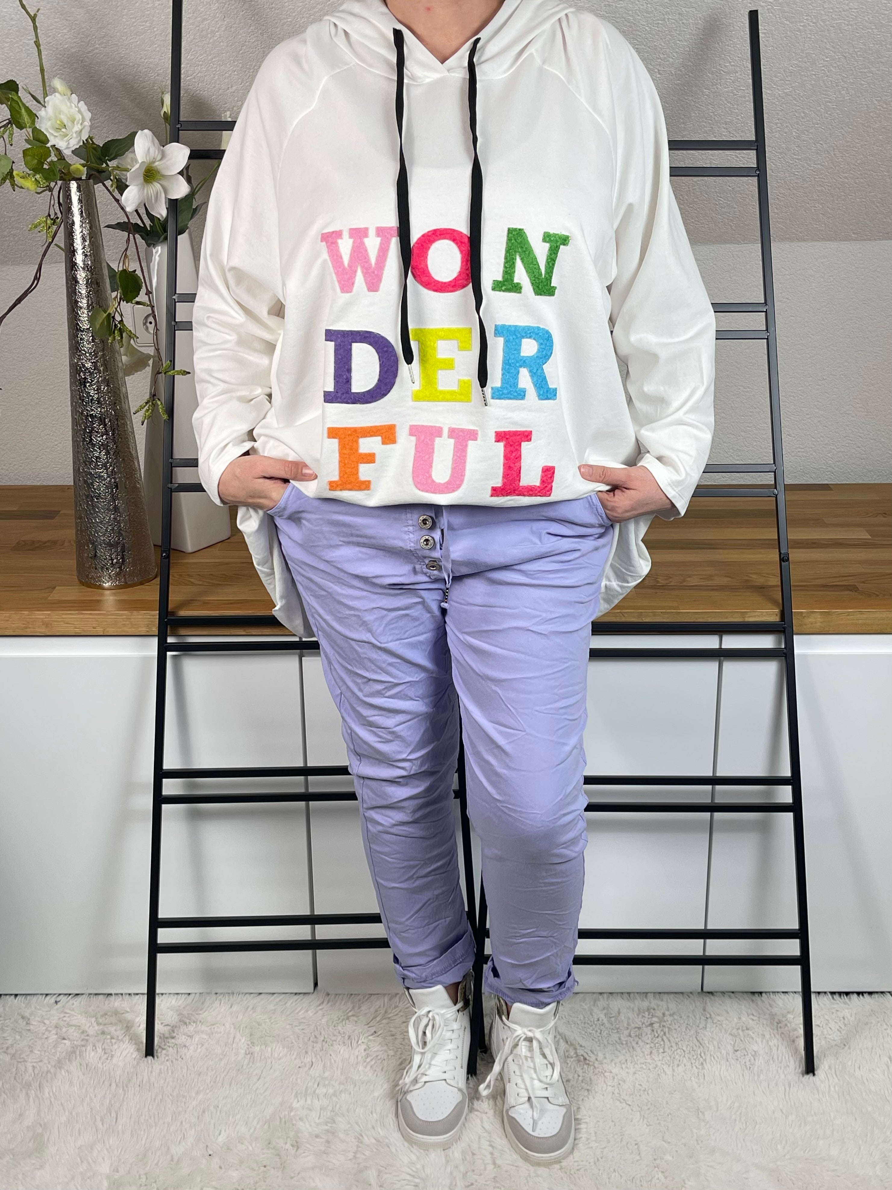 Hoodie „Wonderful“ Einheitsgrösse Gr. 36 - 48
