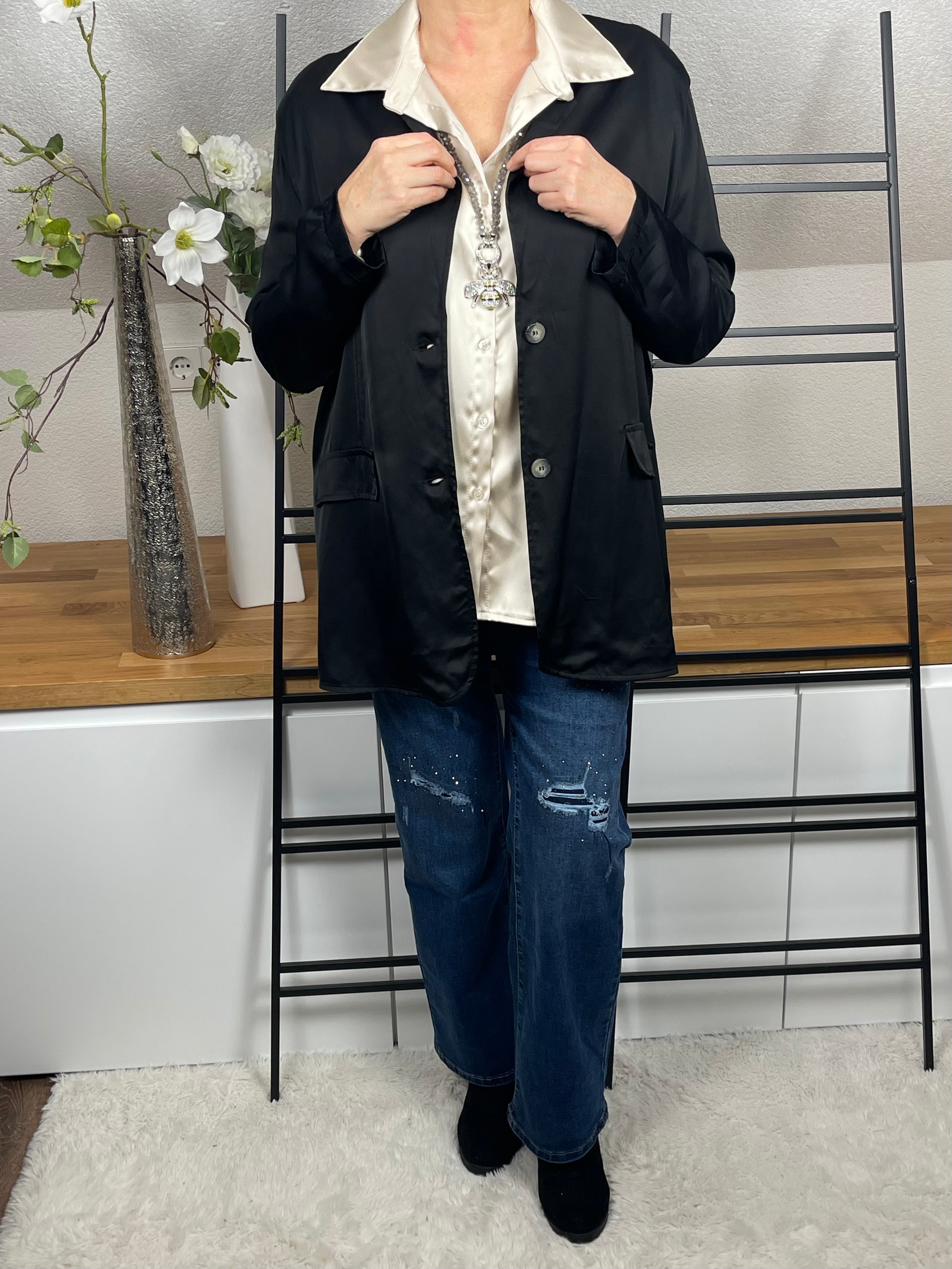 !!!AKTION!!! Blazer „Satin“ von „Esvivid“ Einheitsgröße Gr. 38 - 44