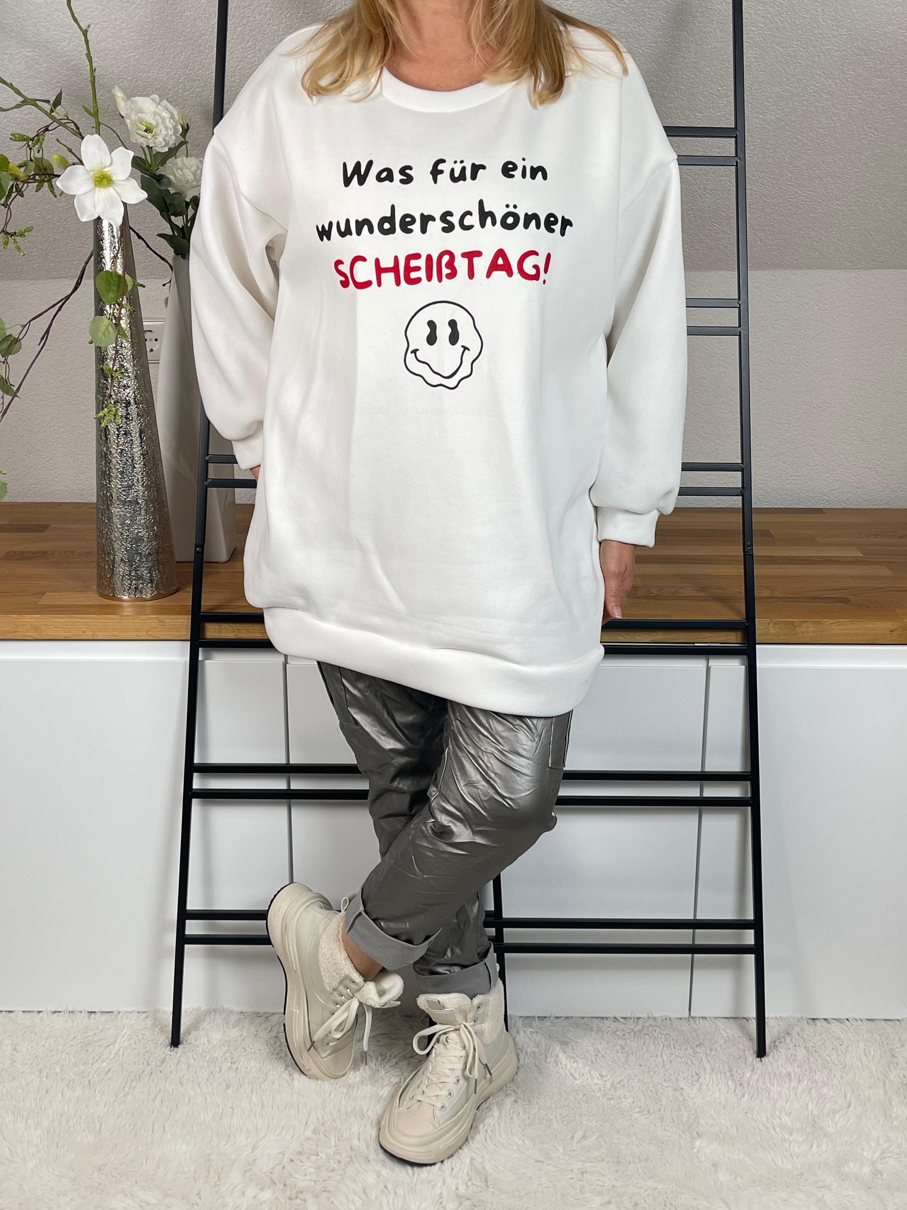 !!!!Keine RETOURE MÖGLICH!!! Sweater „Was für ein wunderschöner Scheißtag“ Einheitsgrösse Gr. 40 - 48+