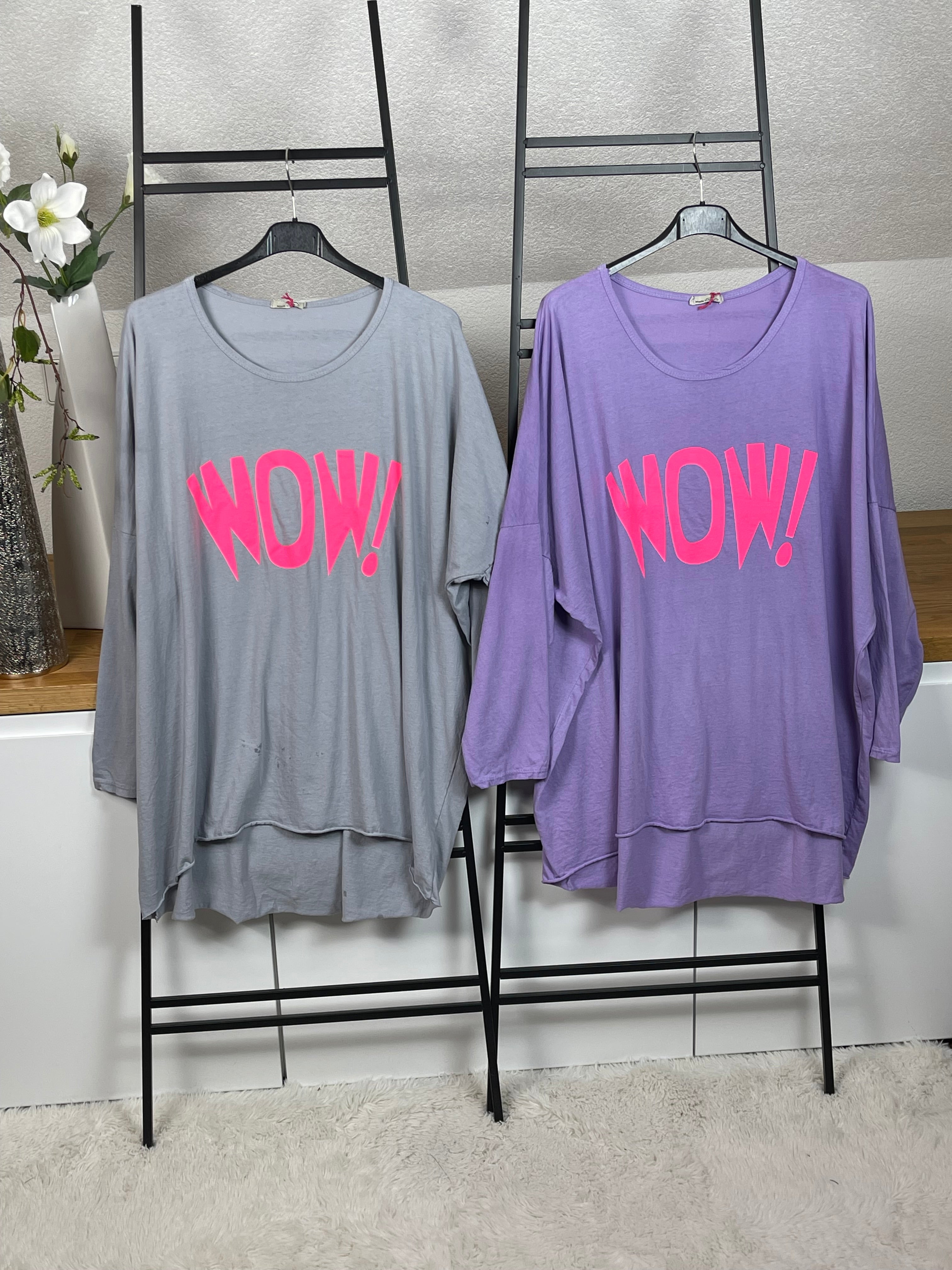 !!!!KEINE RETOURE MÖGLICH!!!!
Maxi - Shirt „WOW“ Einheitsgrösse Gr. 38 - 48