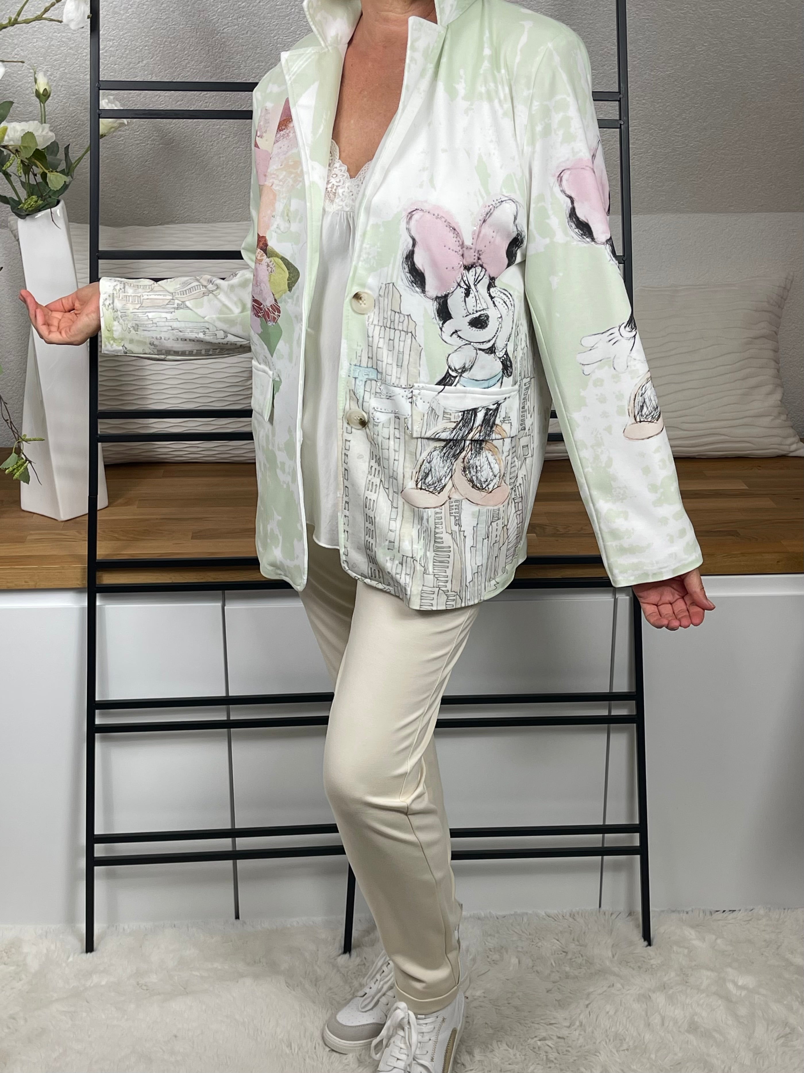 Hochwertiger Damen Blazer „Minney“ mit Glitzer Einheitsgröße Gr. 38 - 44 in 2 Farben