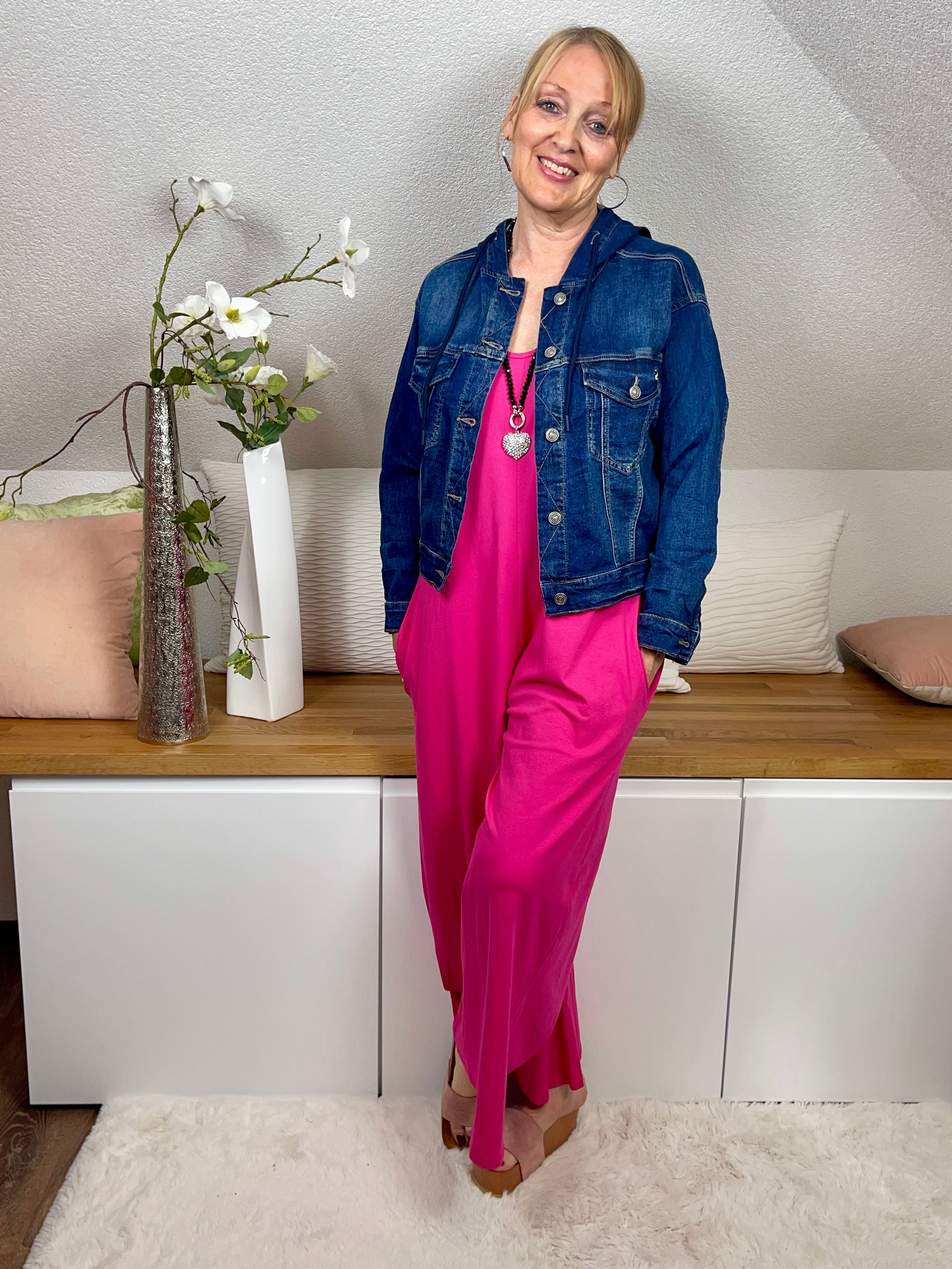 !!!!KEINE RETOURE MÖGLICH !!!!Damen Jumper „Straight“ Einheitsgrösse Gr. 36 - 46 in pink