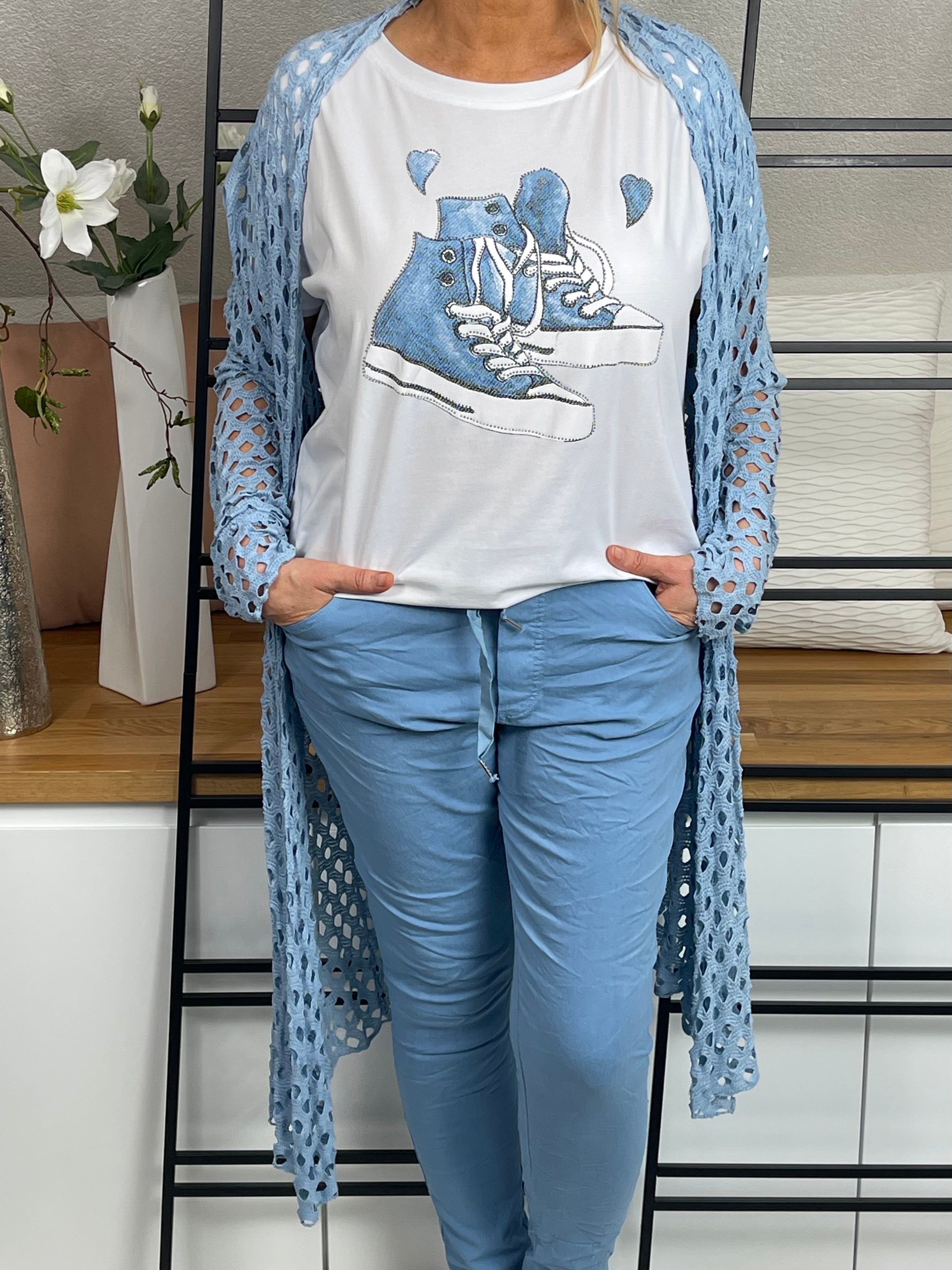 T - Shirt „Sneaker“ Einheitsgrösse Gr. 36 - 42/44 in 3 Farben