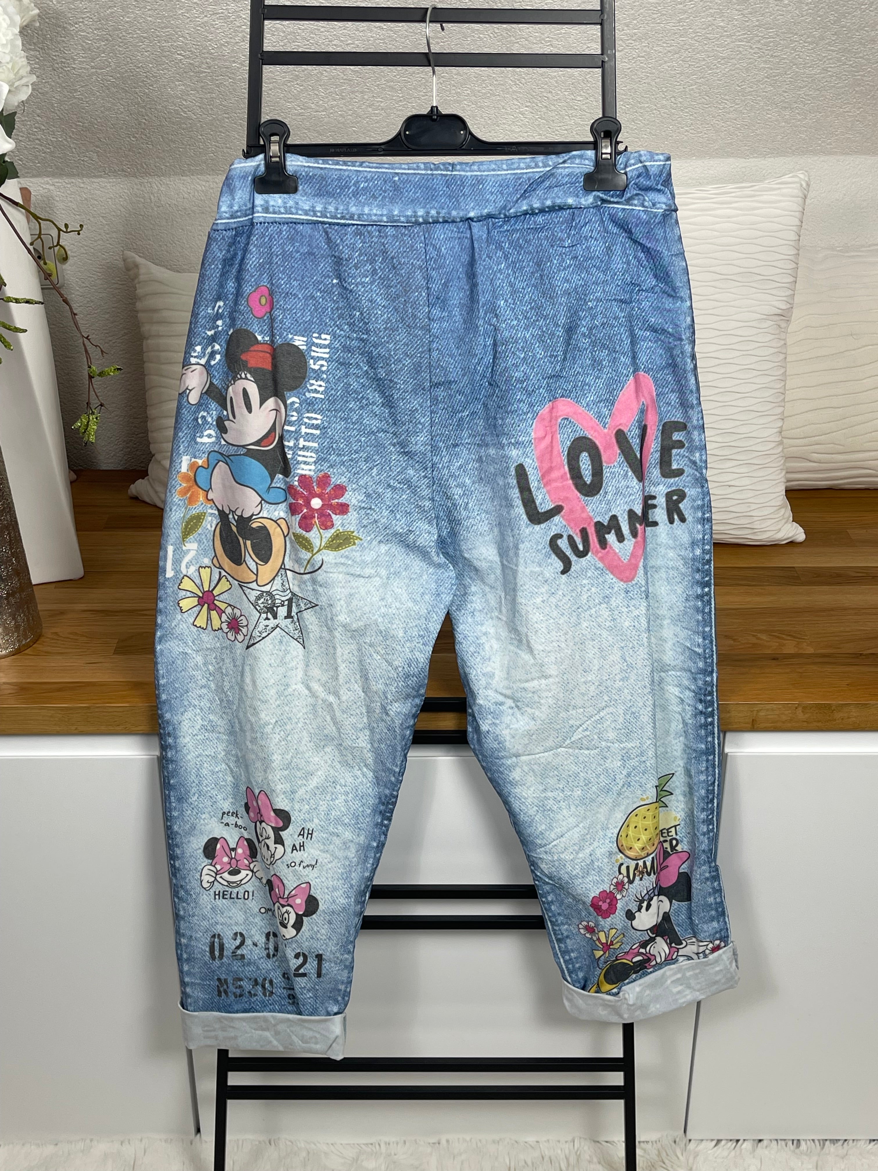 Damen - Jogpant „Mickey“ mit „Wow“ Effekt Einheitsgrösse Gr. 42/44 - 50 in 4 Varianten