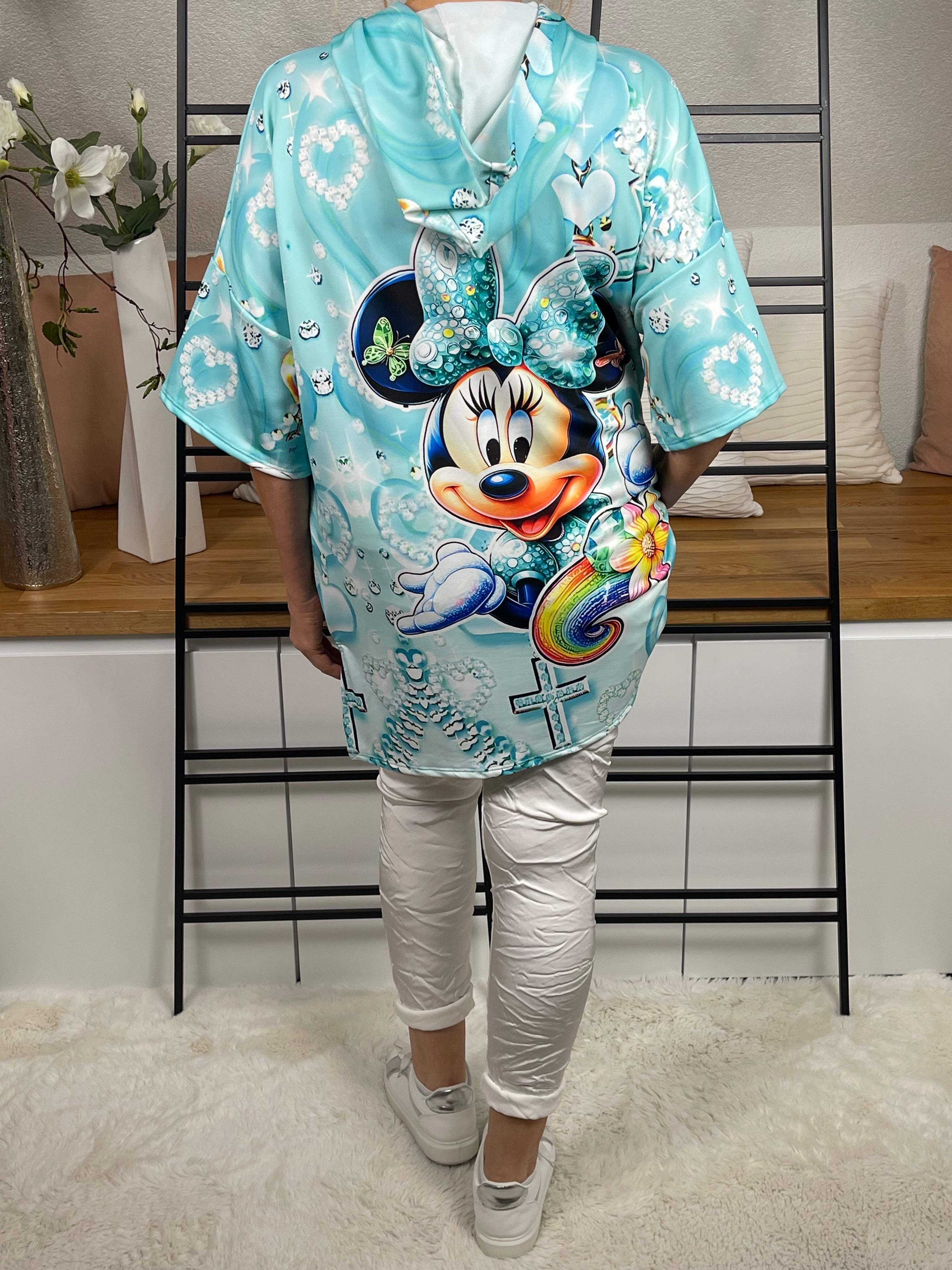 Damen Hoodie Shirt „Mickey“ Einheitsgröße Gr. 42 - 48 in 3 Farben