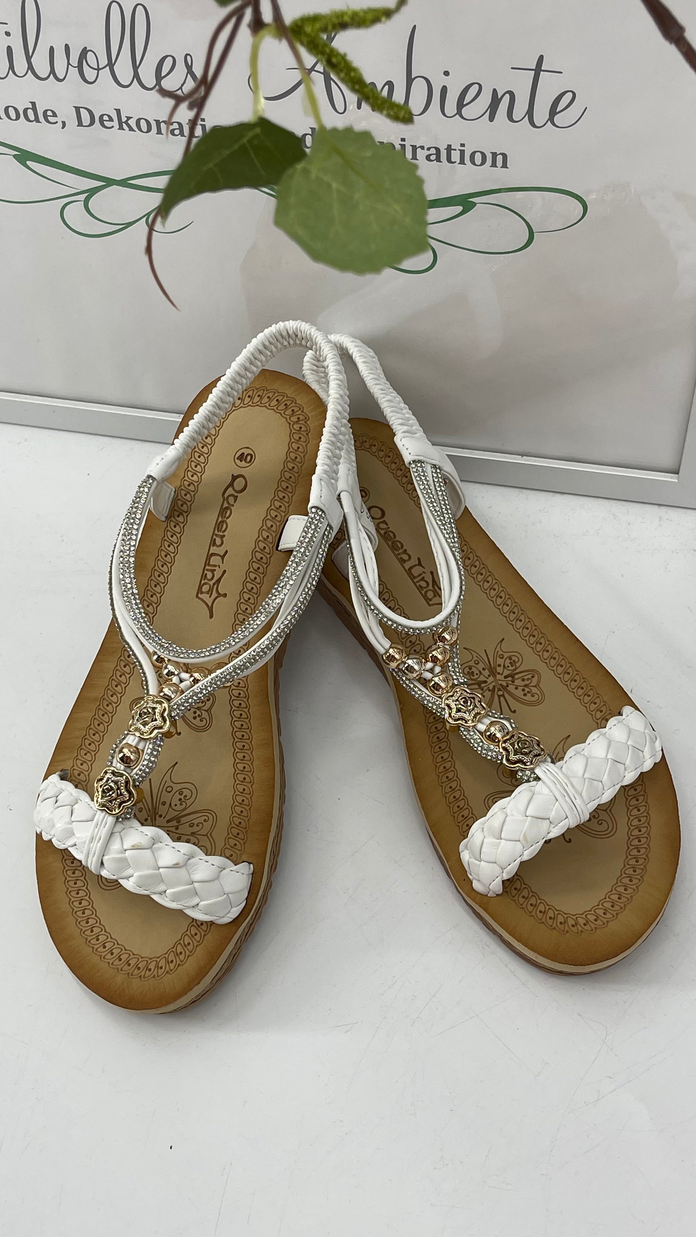 Schlupf - Sandalette mit Dehnbund Gr. 36 - 41