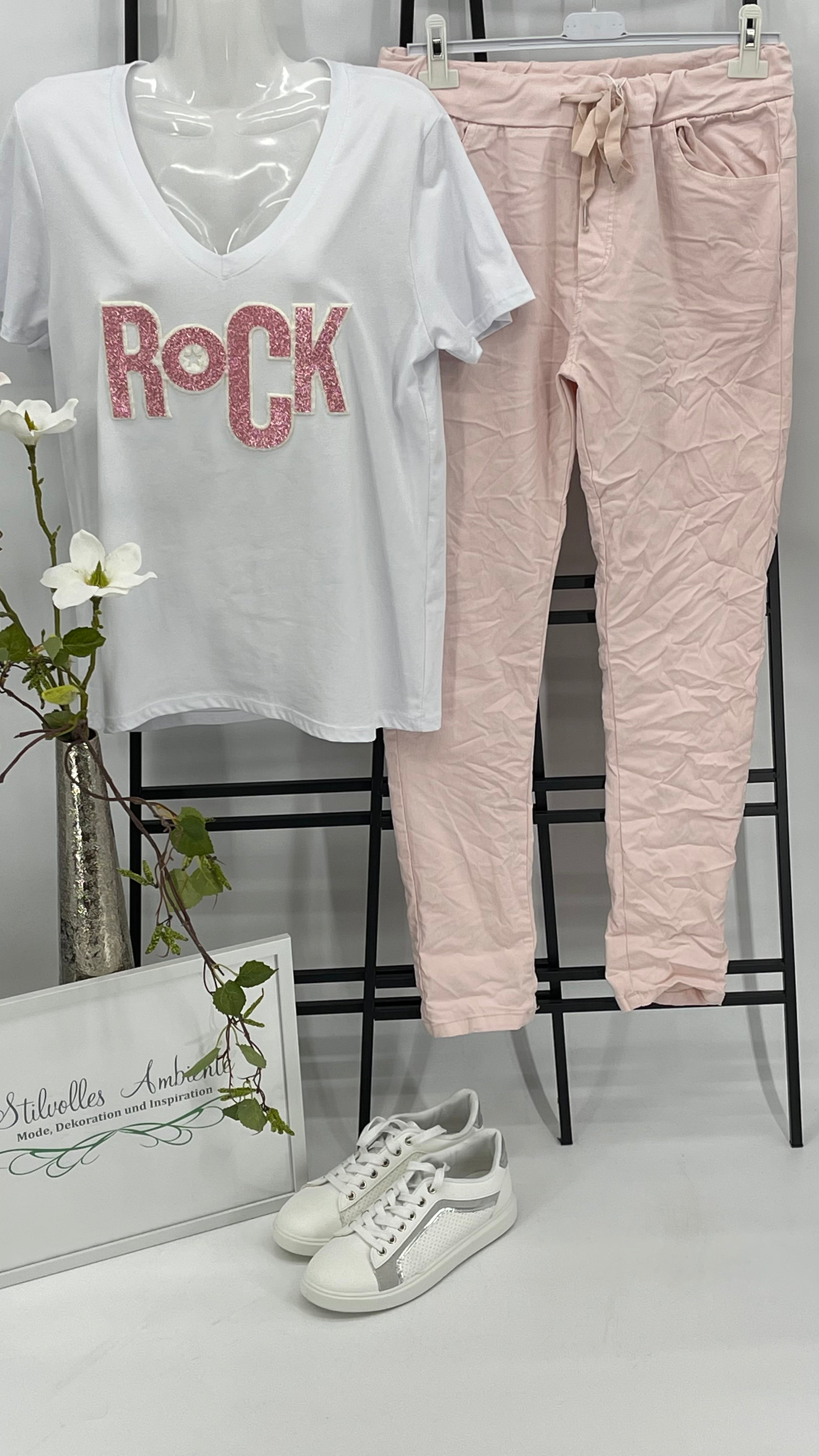 T - Shirt „Rock“ Einheitsgrösse Gr. 36 - 40 in 3 Farben