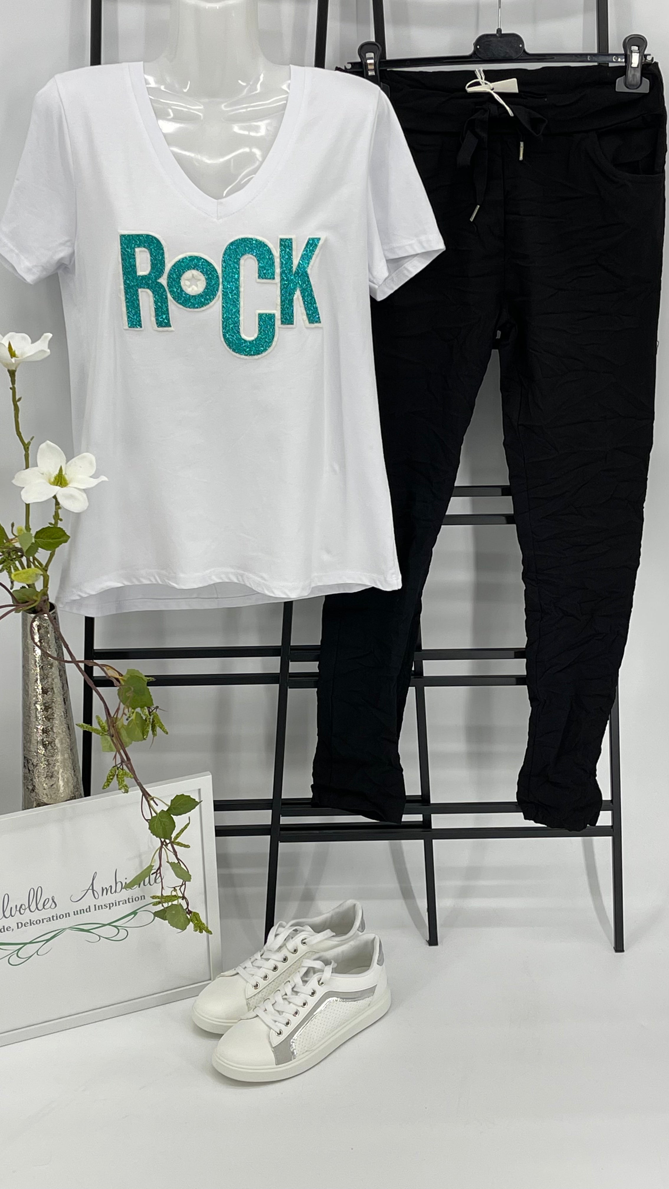 T - Shirt „Rock“ Einheitsgrösse Gr. 36 - 40 in 3 Farben