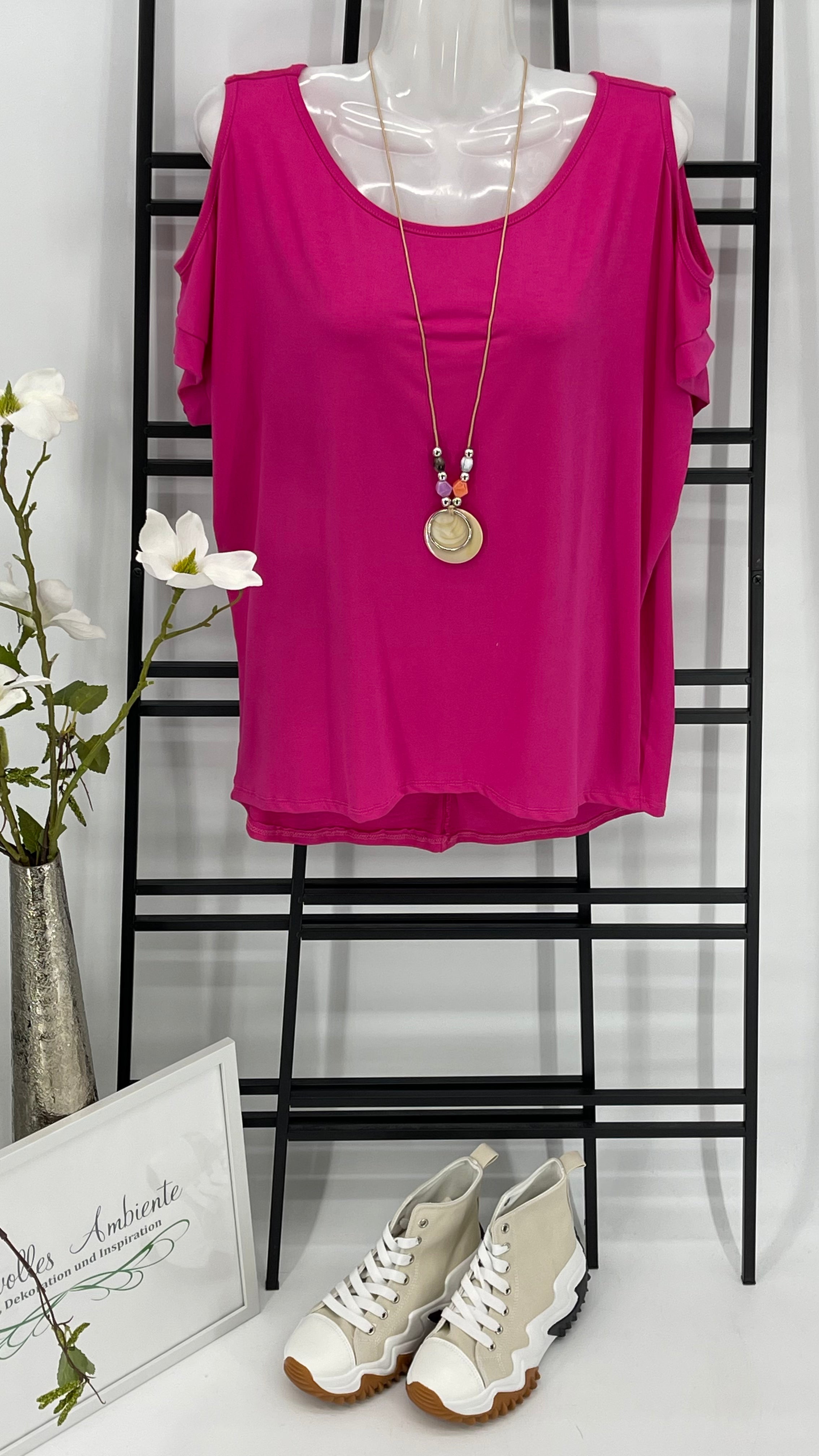 T - Shirt „Off Shoulder“ Einheitsgrösse Gr. 36 - 38/40 in 6 Farben