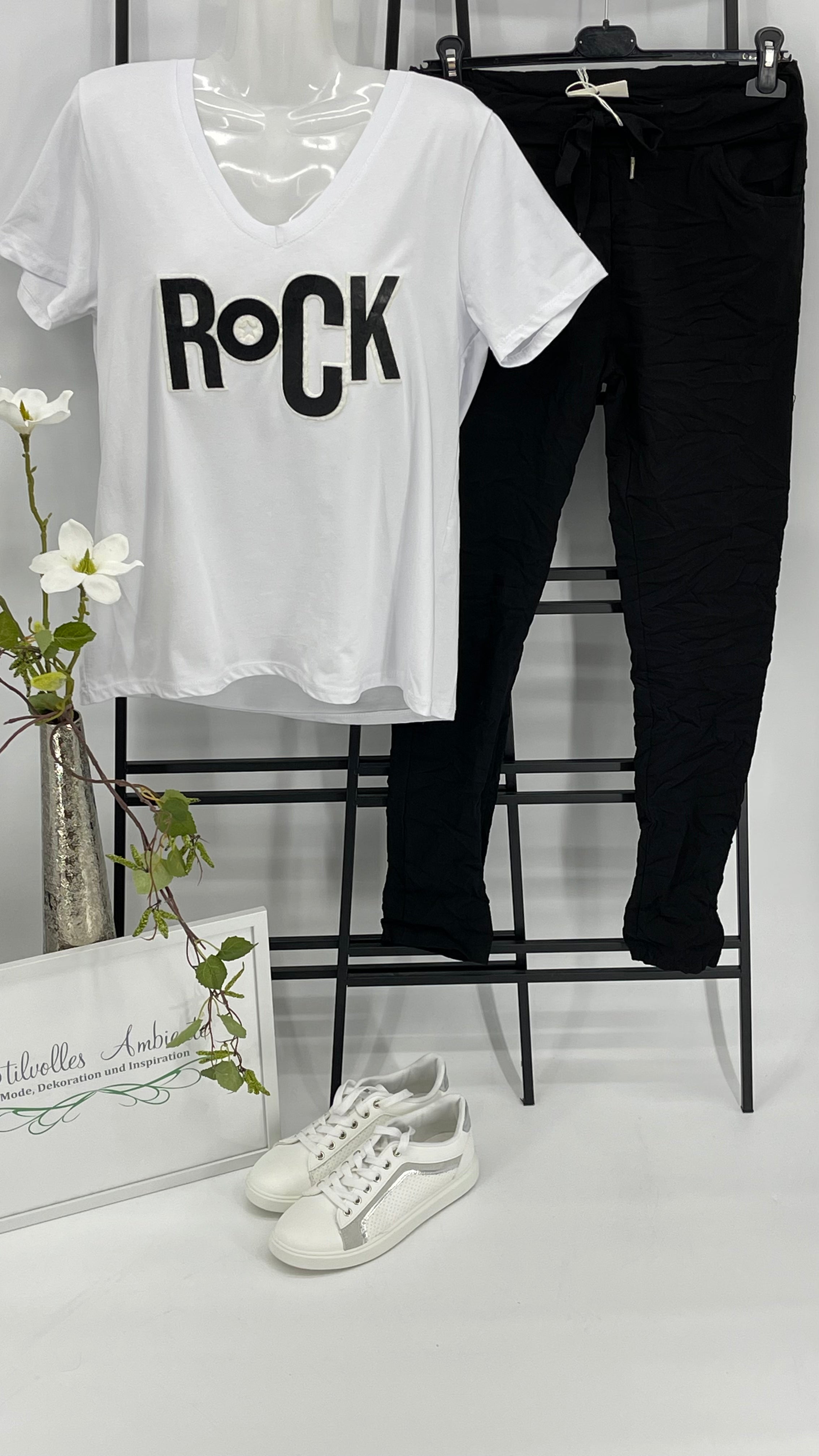 T - Shirt „Rock“ Einheitsgrösse Gr. 36 - 40 in 3 Farben