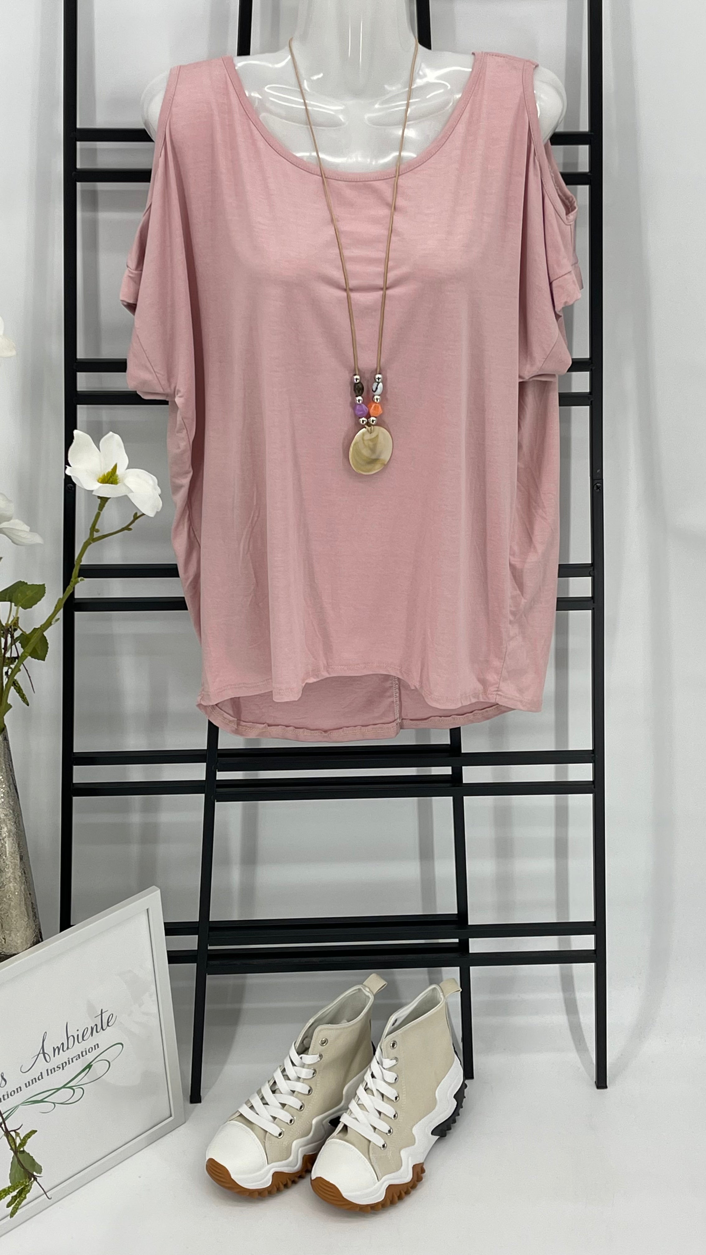 T - Shirt „Off Shoulder“ Einheitsgrösse Gr. 36 - 38/40 in 6 Farben