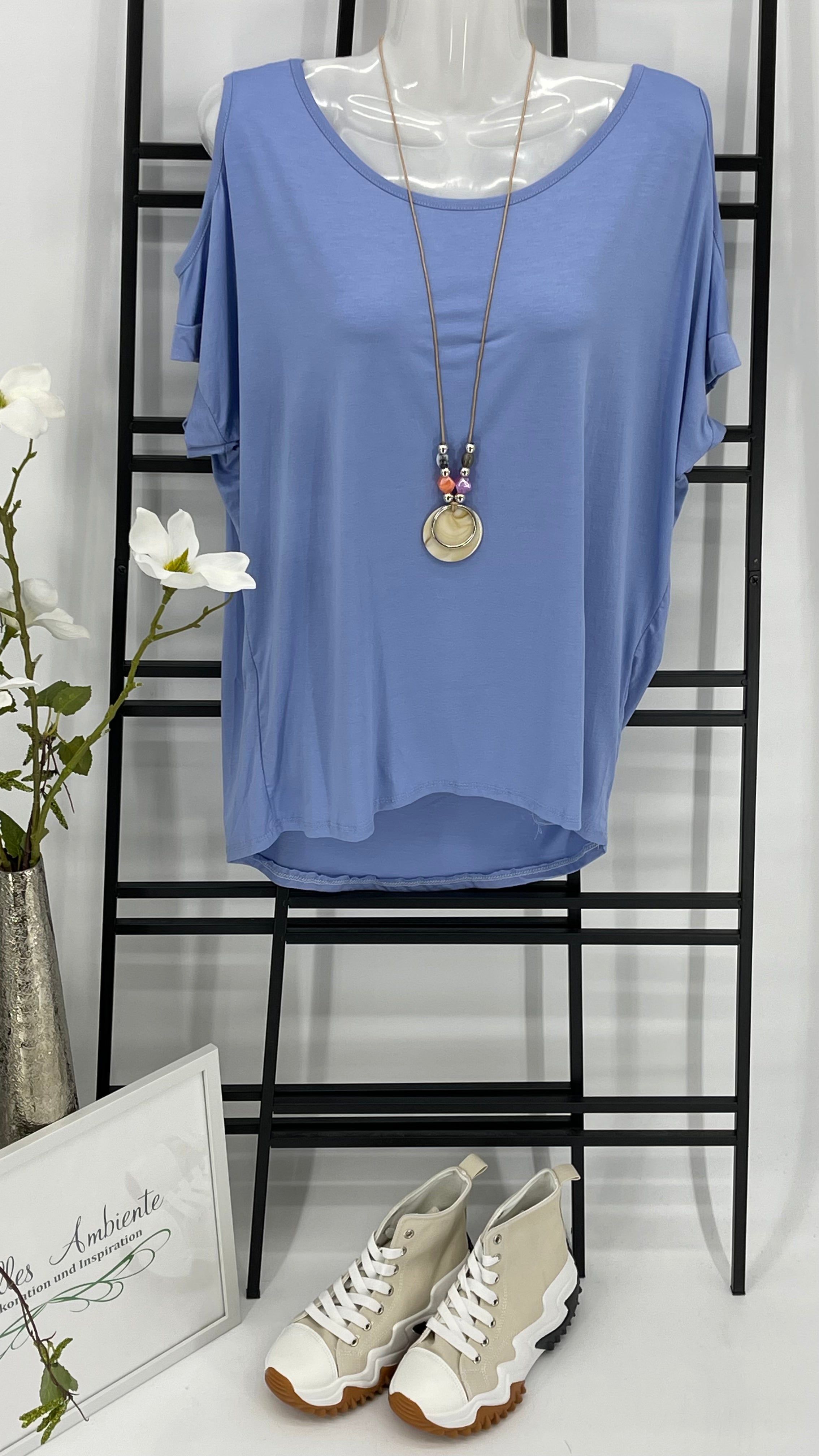 T - Shirt „Off Shoulder“ Einheitsgrösse Gr. 36 - 38/40 in 6 Farben