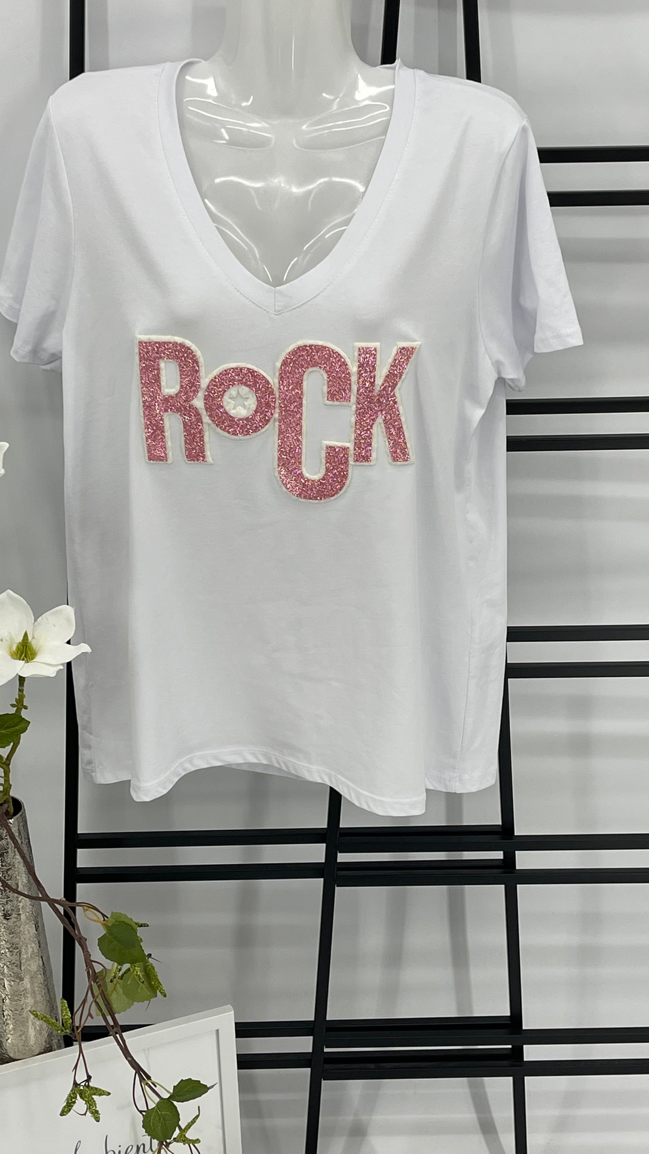 T - Shirt „Rock“ Einheitsgrösse Gr. 36 - 40 in 3 Farben