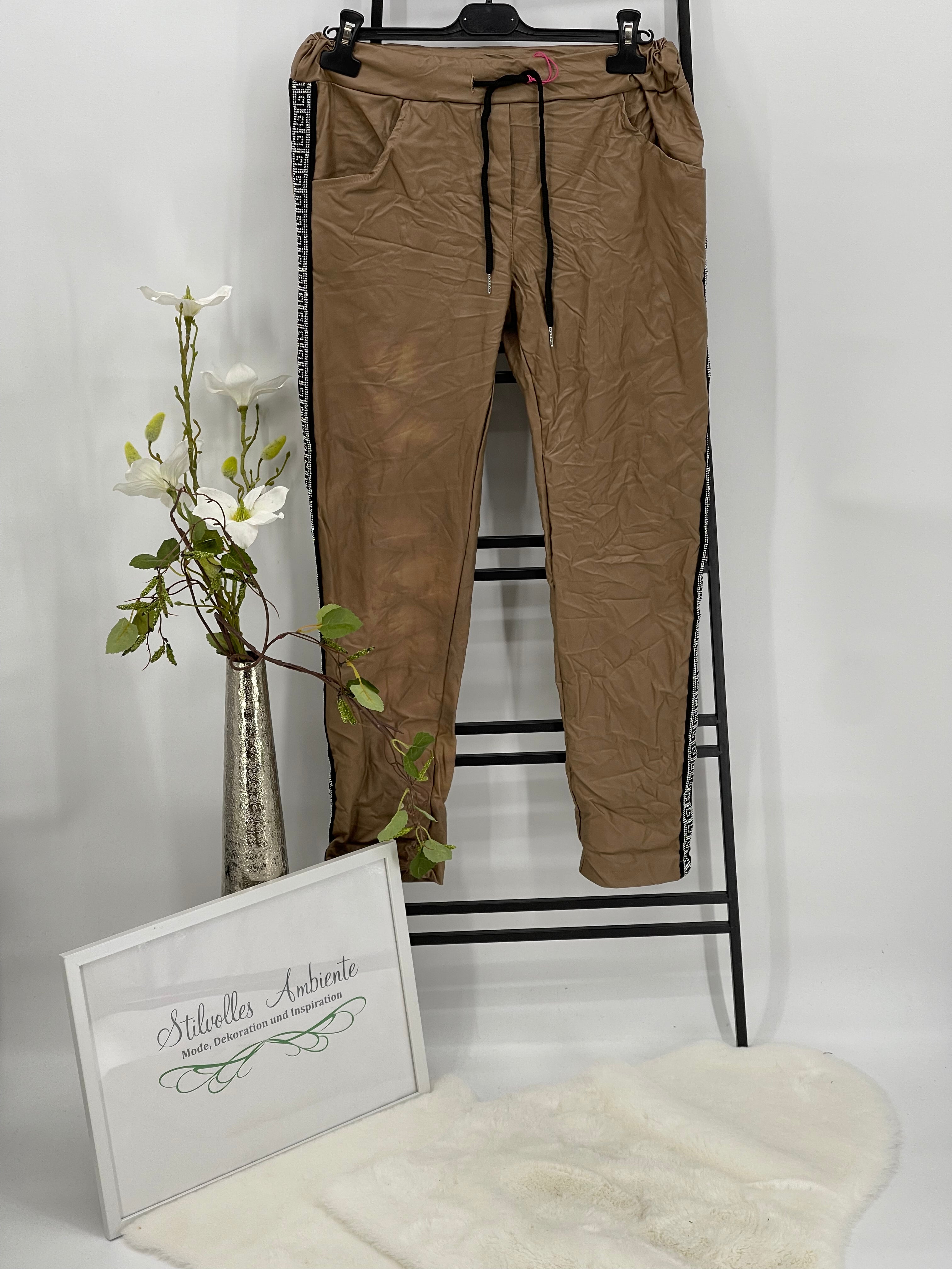 Jogpant „Lederimitat“ Einheitsgrösse Gr. 38 - 42 in 5 Farben