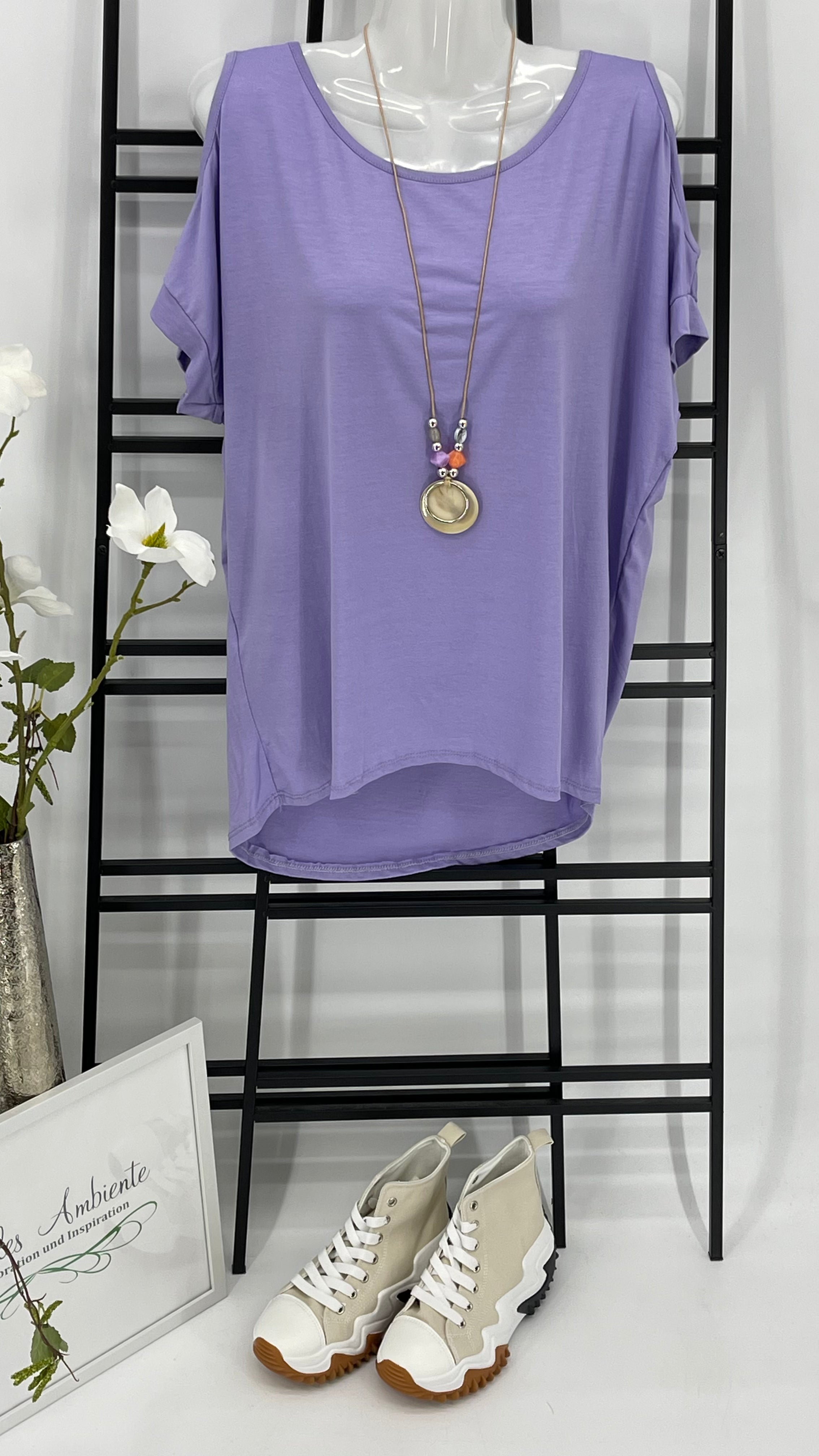 T - Shirt „Off Shoulder“ Einheitsgrösse Gr. 36 - 38/40 in 6 Farben