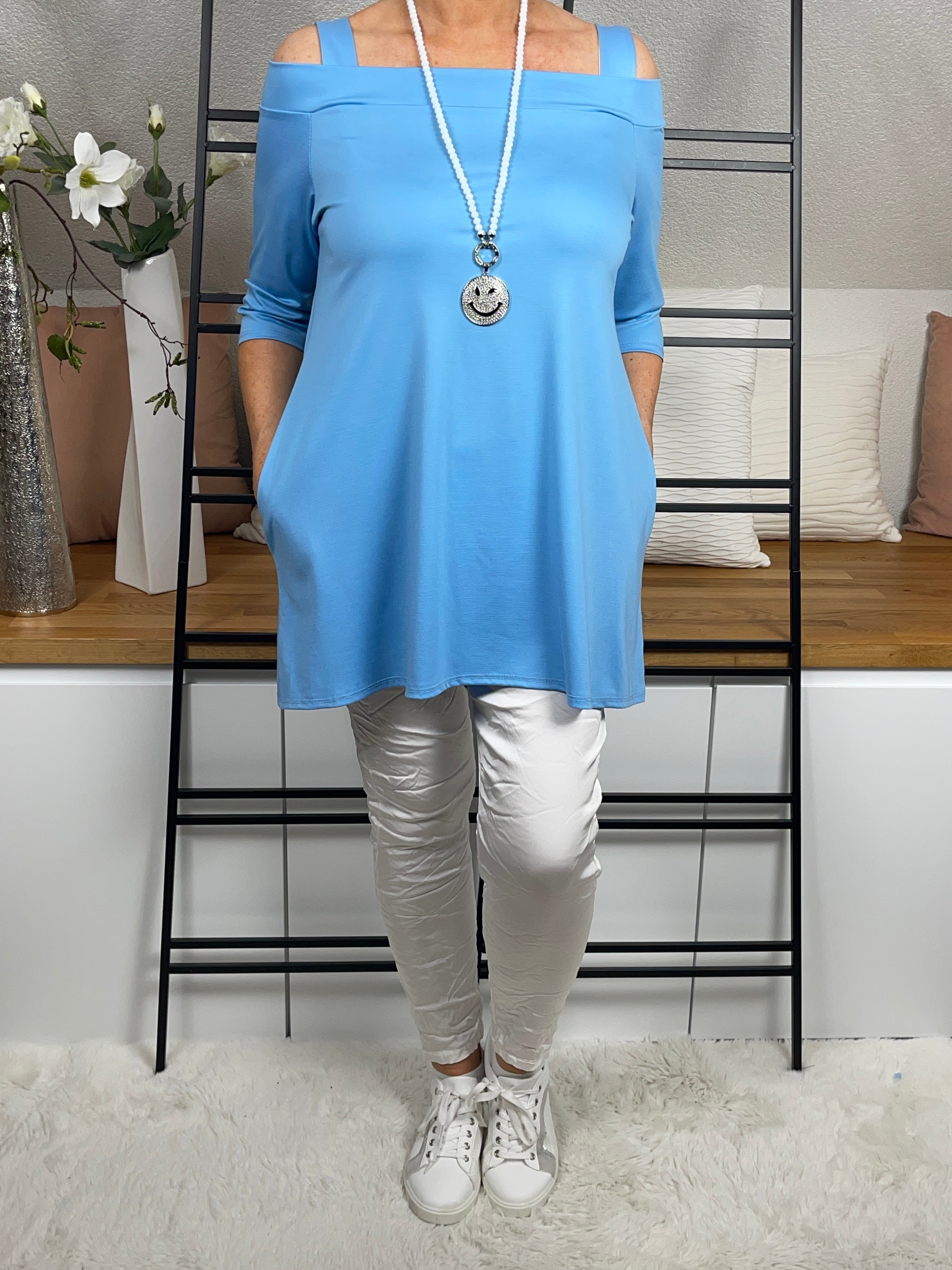 Damen Tunika - Shirt Einheitsgrösse Gr. 36 - 40 in 3 Farben