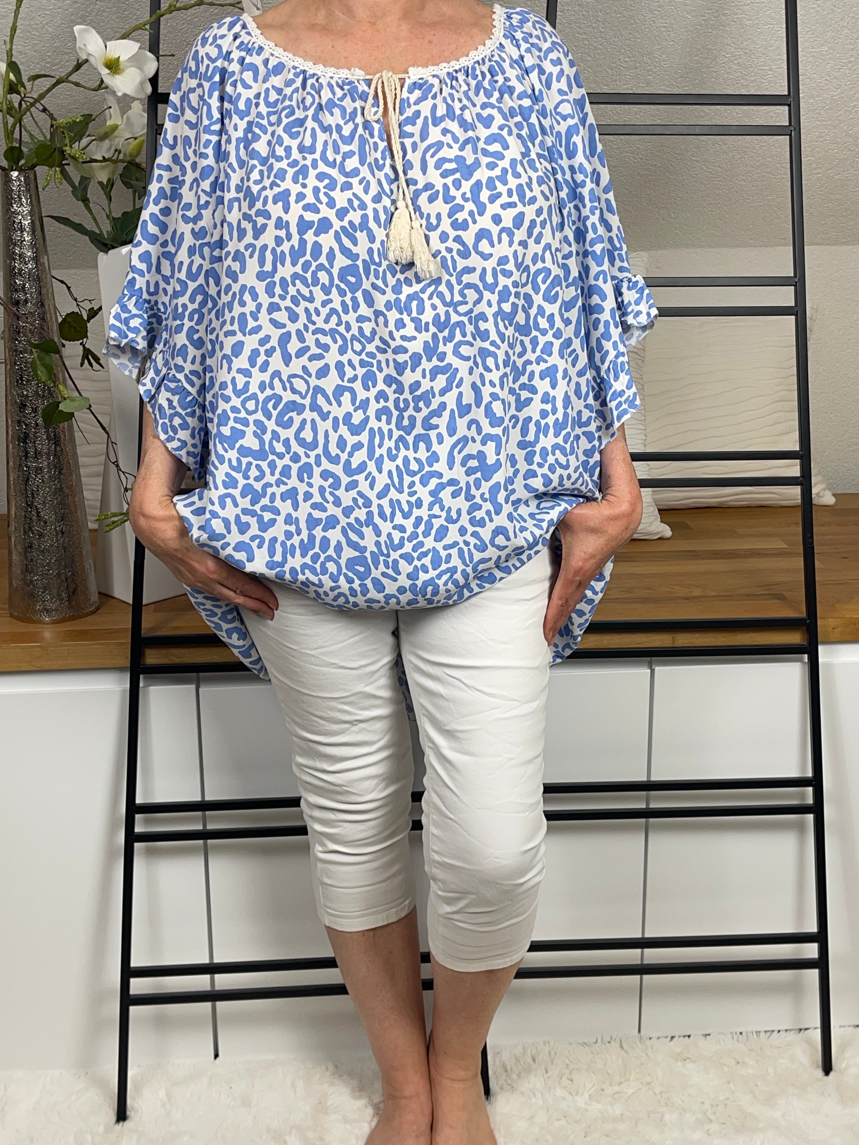 Damen Tunika mit „Animal Print“ Einheitsgrösse Gr. 44 - 48+ in 4 Farben