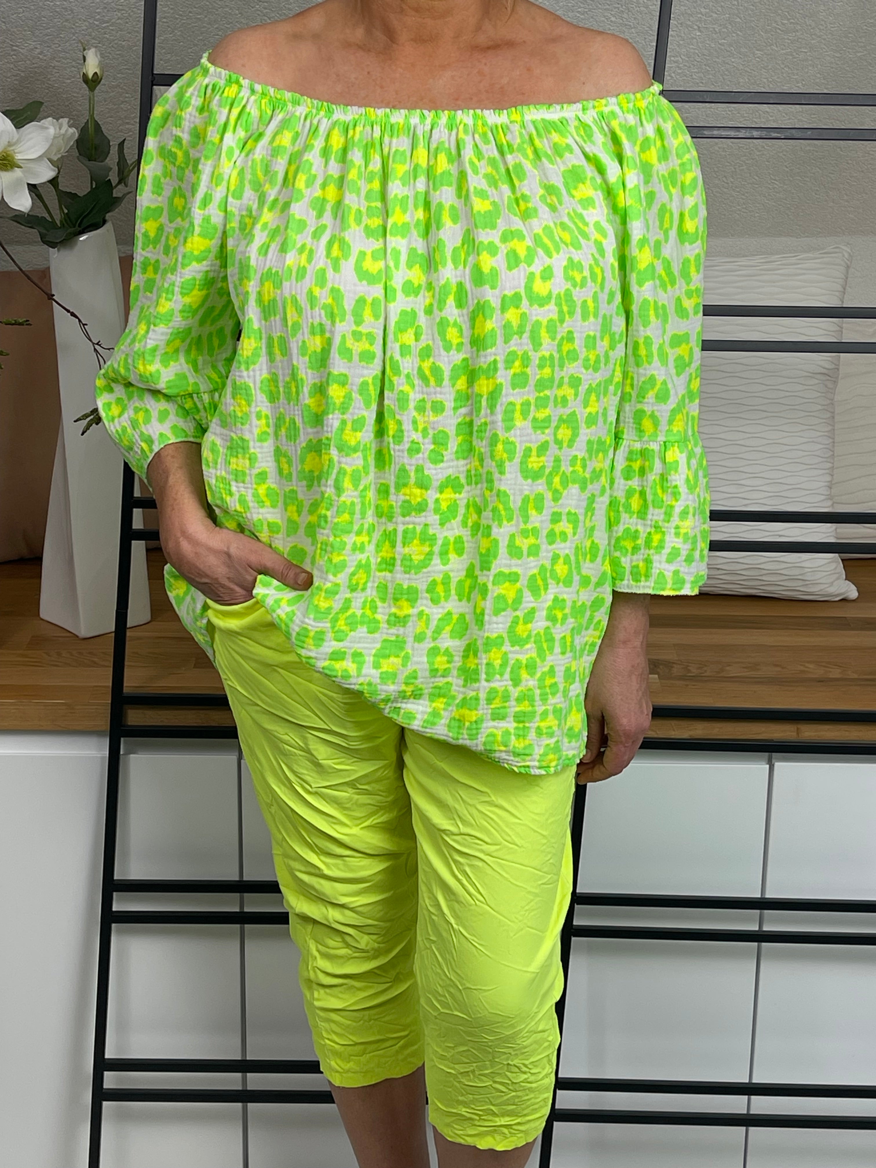 Damen Tunika mit „Animal Print“ Einheitsgrösse Gr. 38 - 44/46 in 2 Farben