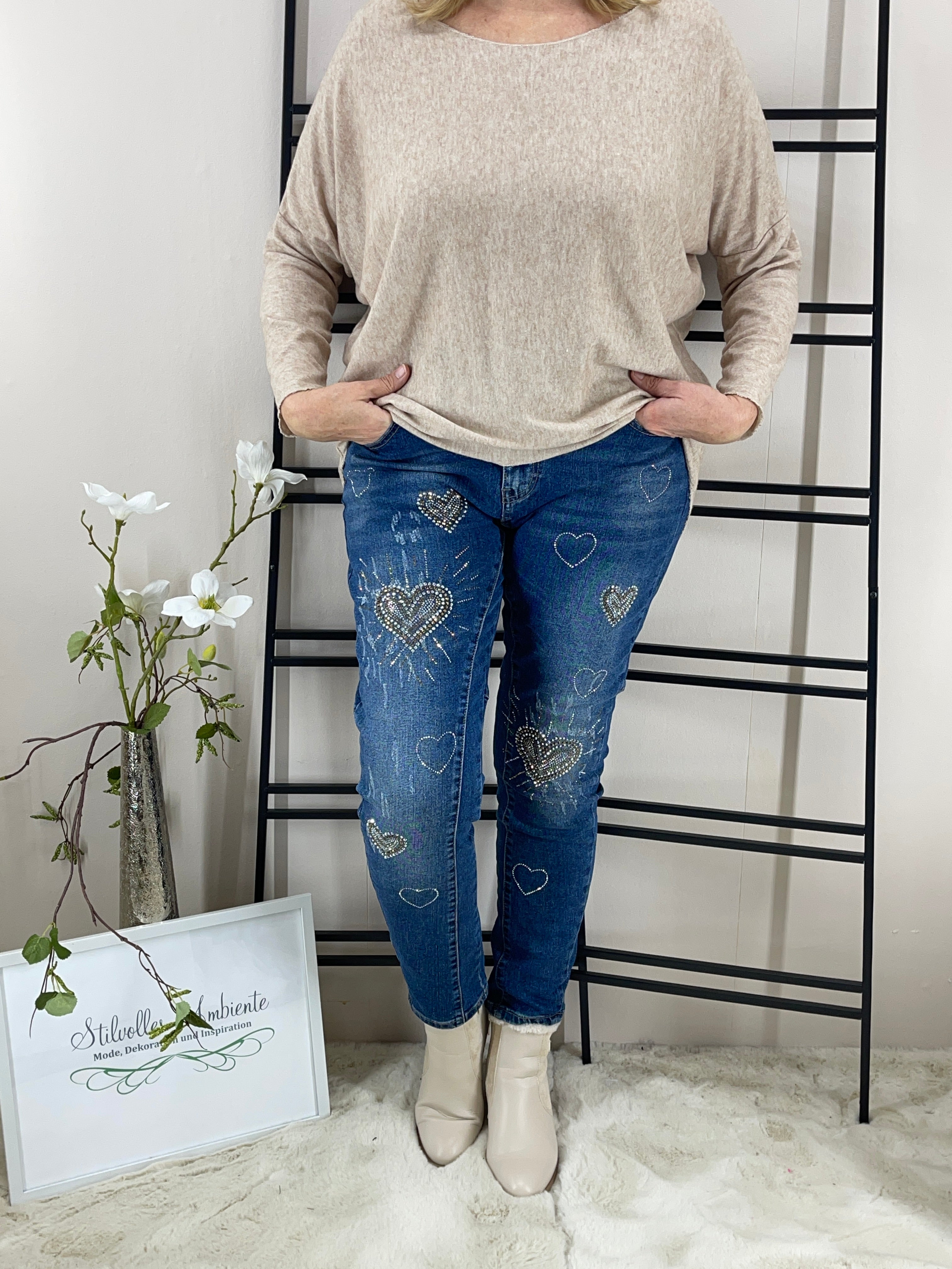 Pullover „Feinstrick - Basic“ Einheitsgrösse Gr. 36 - 44