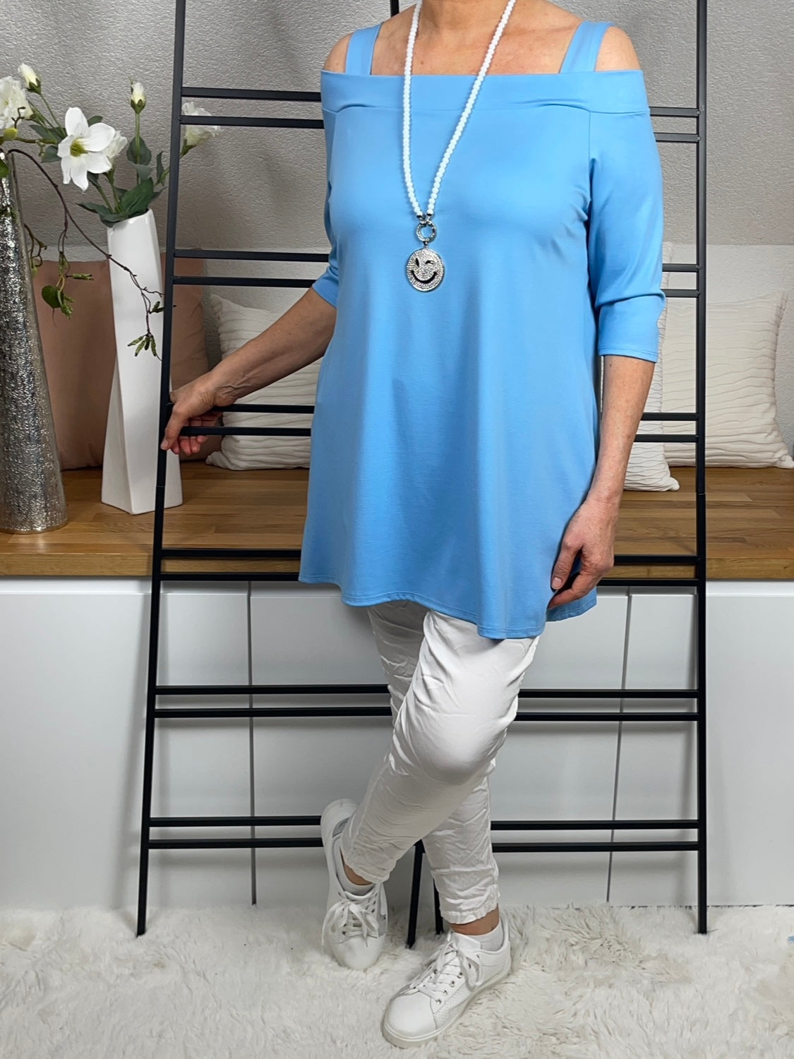 Damen Tunika - Shirt Einheitsgrösse Gr. 36 - 40 in 3 Farben