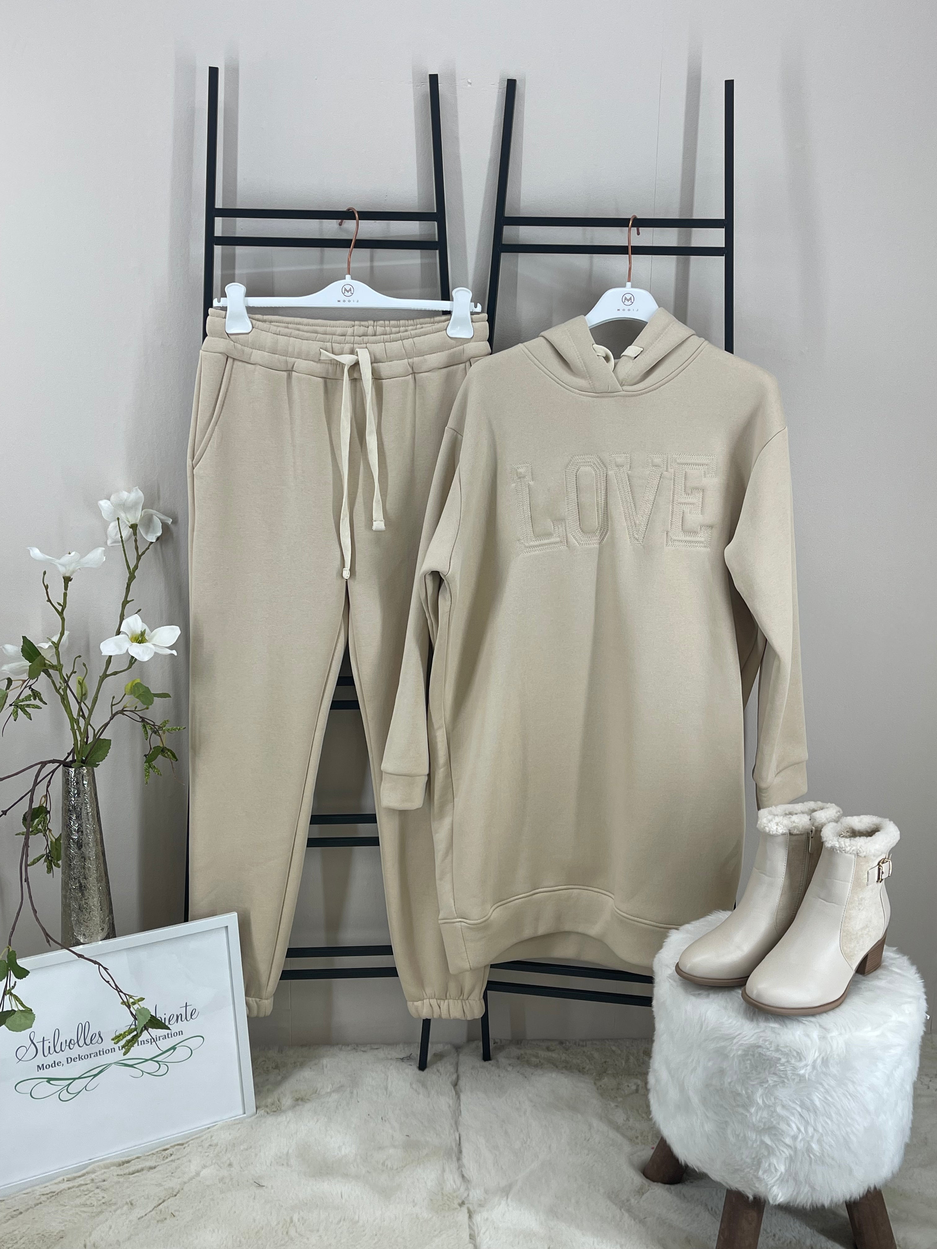 Hoodie - Kleid „Love“ Einheitsgrösse Gr. 36 - 42