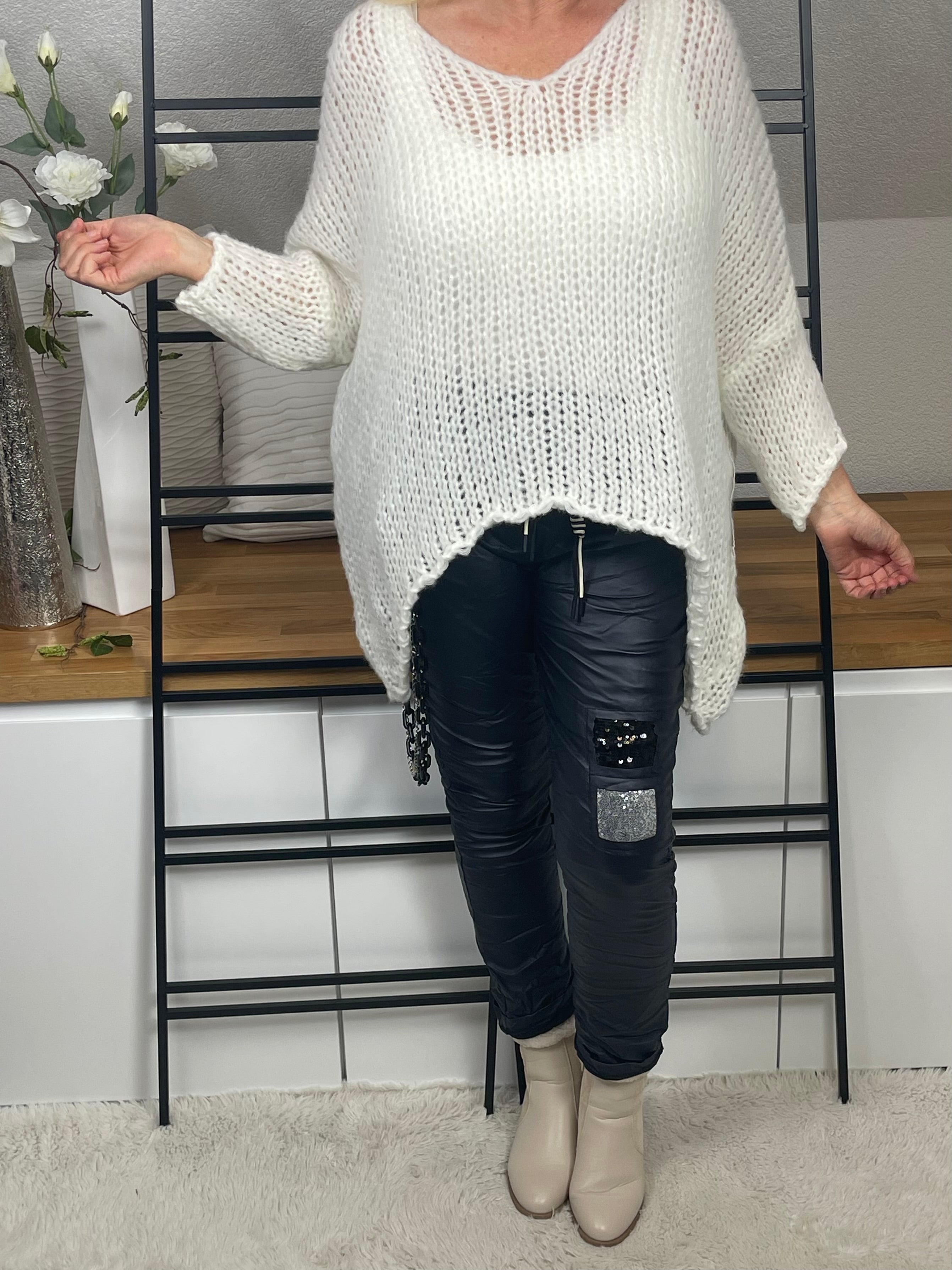 Damen - Pullover „Flauschi“ Einheitsgrösse Gr. 38 - 48 + in vielen Farben