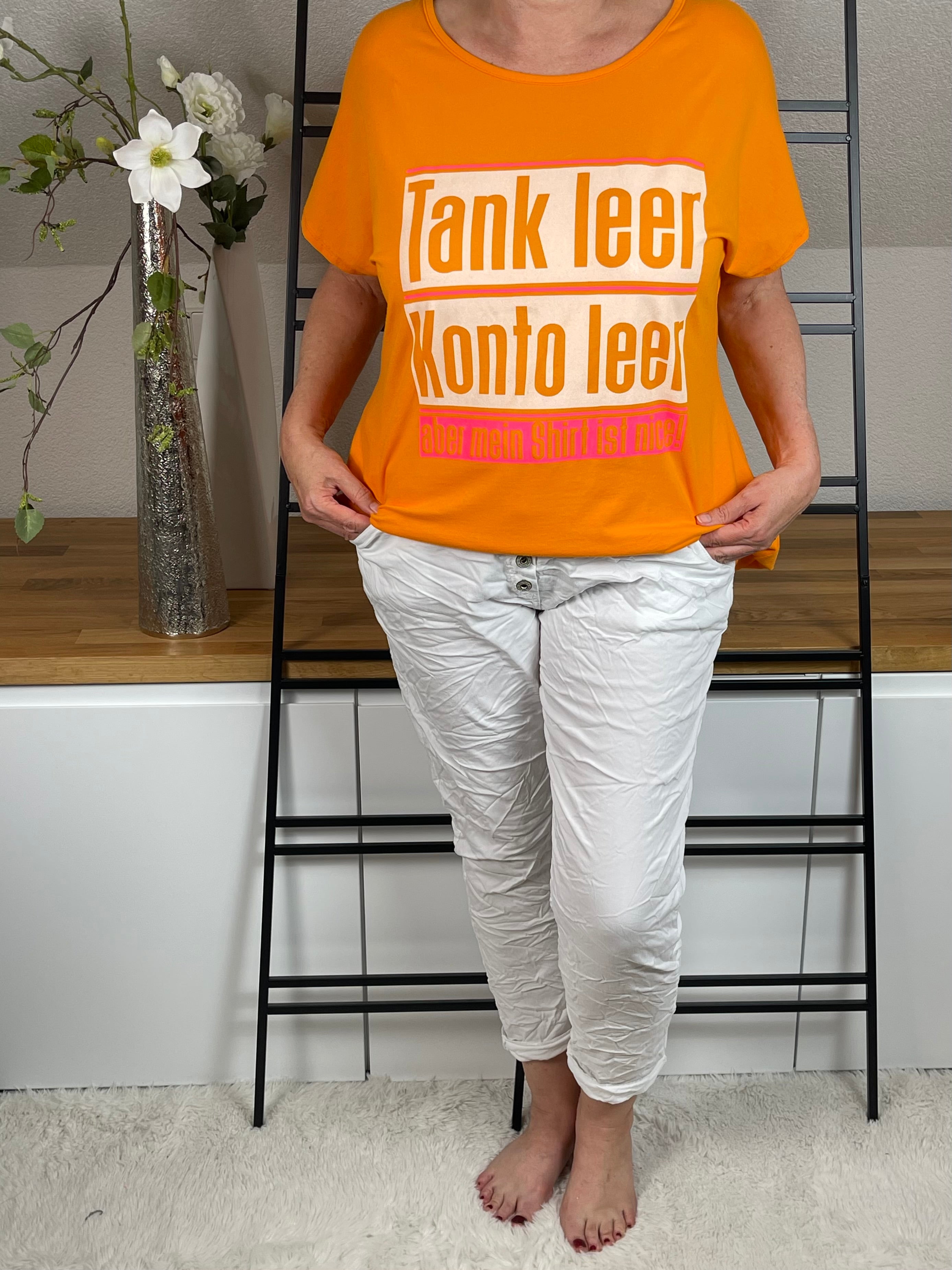 Maxi - Shirt - Kleid  „Tank leer…“ Einheitsgrösse Gr. 40 - 46 in 2 Farben