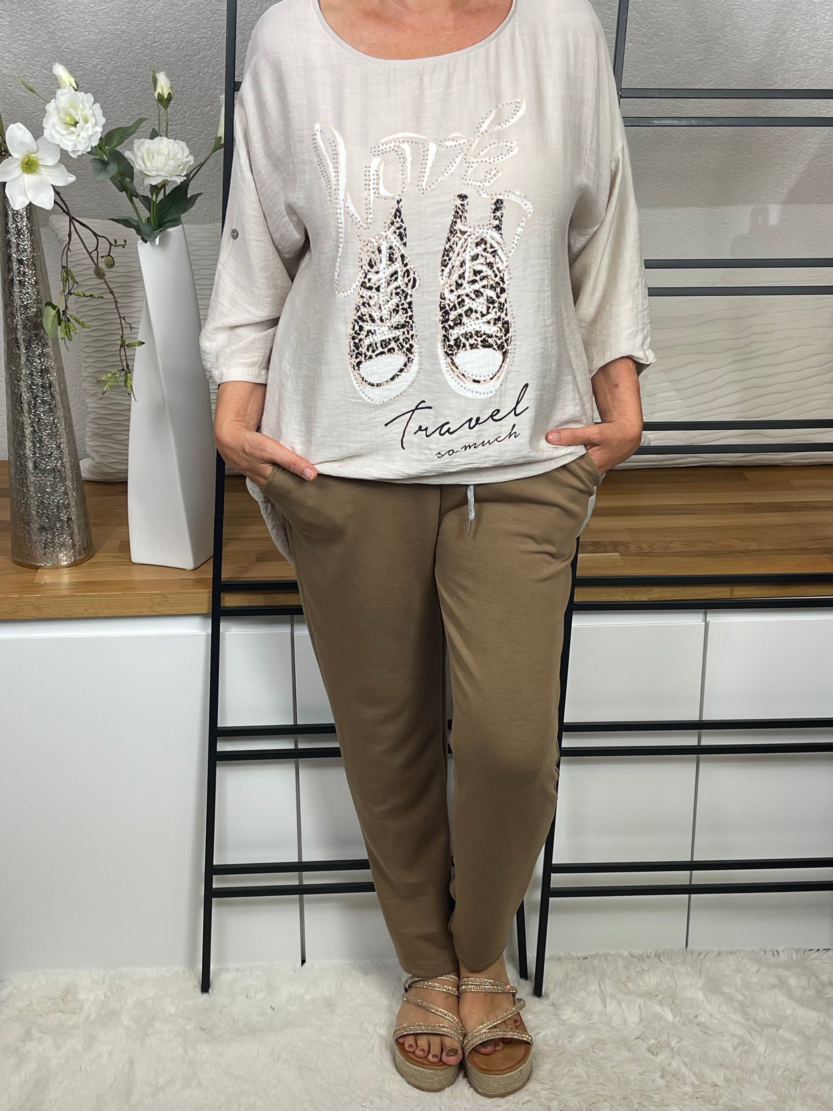 Damen Blusen - Shirt „Sneaker“ Einheitsgröße Gr. 38 - 44 in 3 Farben