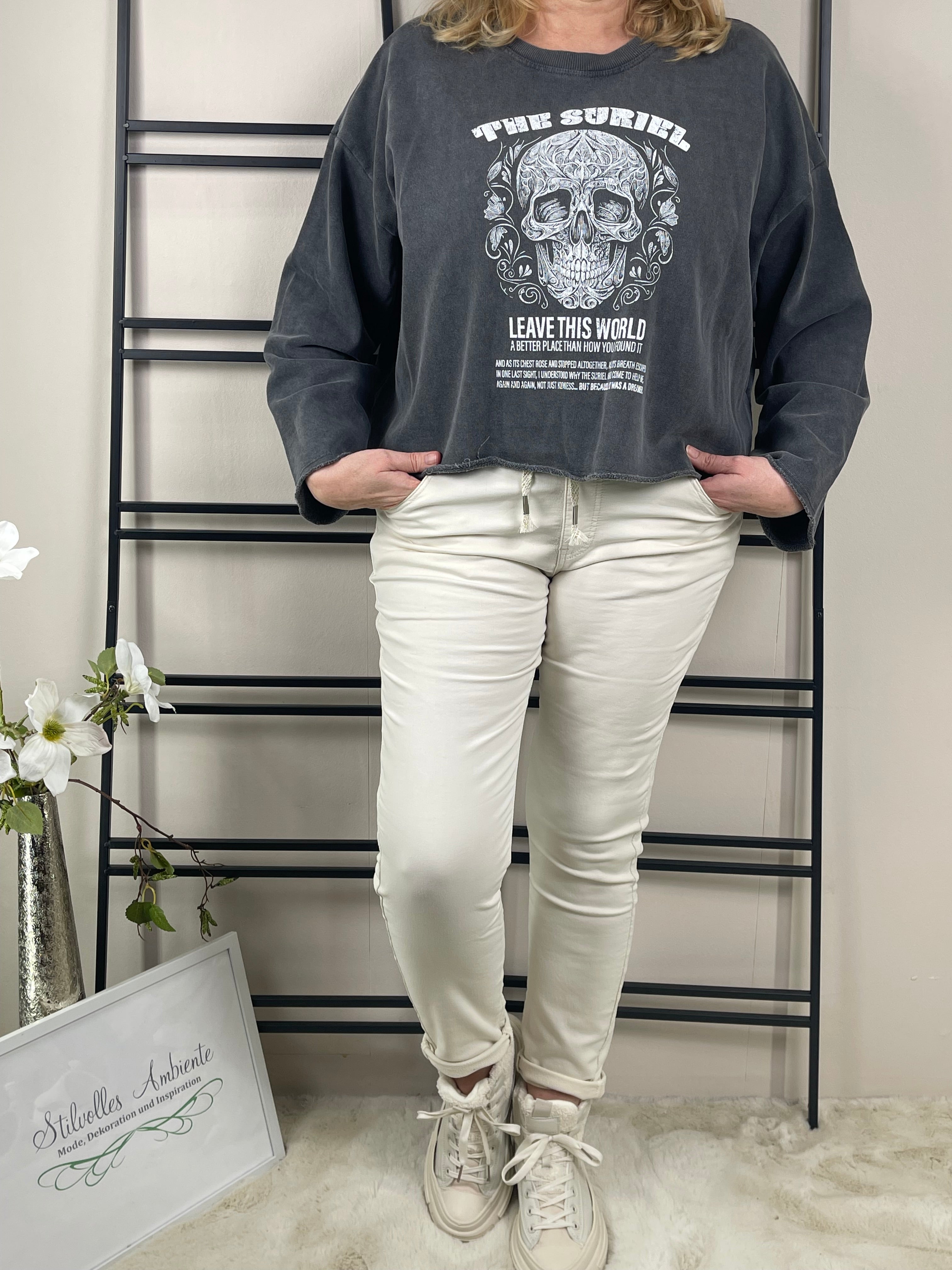 Jeans mit Kordel „Ladylike“ Einheitsgrösse Gr. 36 - 44