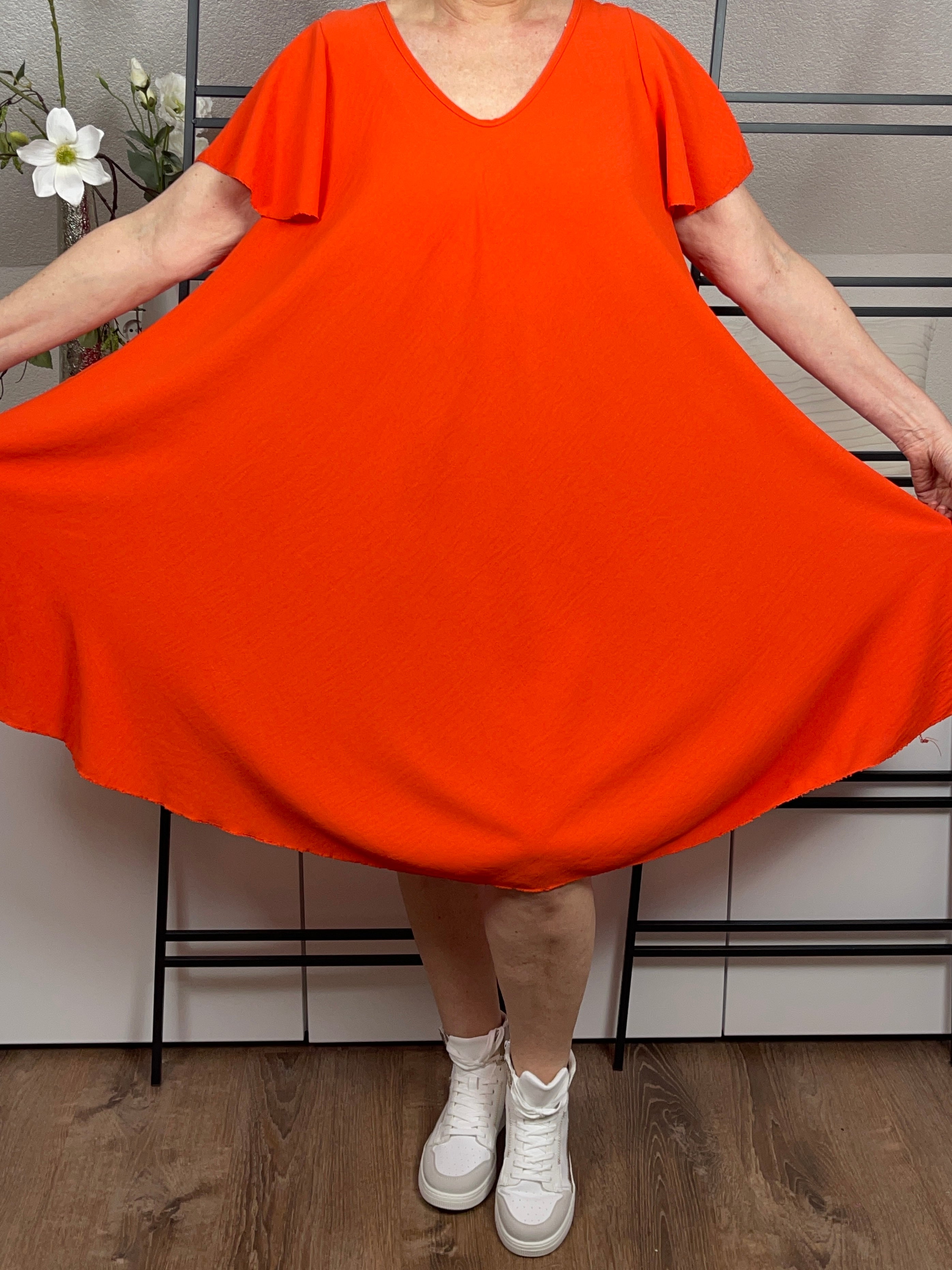 Damen - Kleid leichte A - Form Einheitsgröße Gr. 38 - 44 in 5 Farben