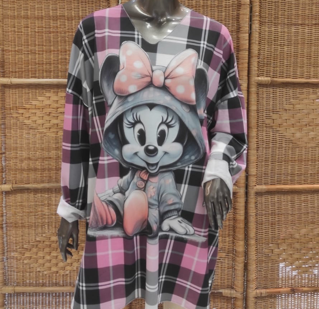 Damen -Maxi - Pullover „Mickey - Minney - Mouse“ Einheitsgrösse Gr. 44 - 50 in 4 Varianten