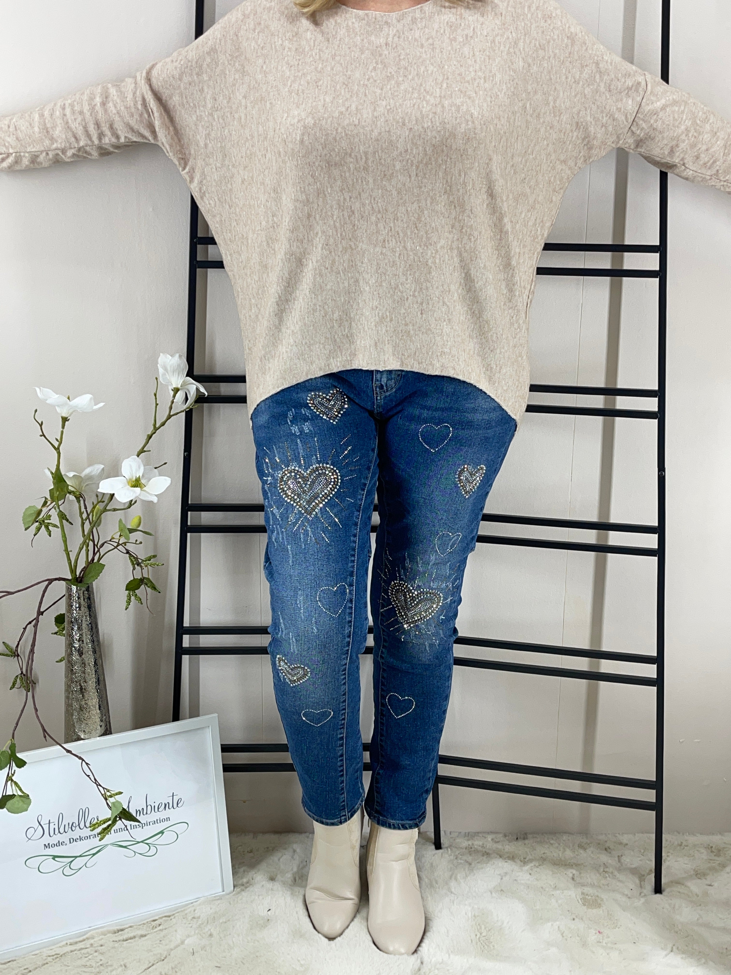 Pullover „Feinstrick - Basic“ Einheitsgrösse Gr. 36 - 44