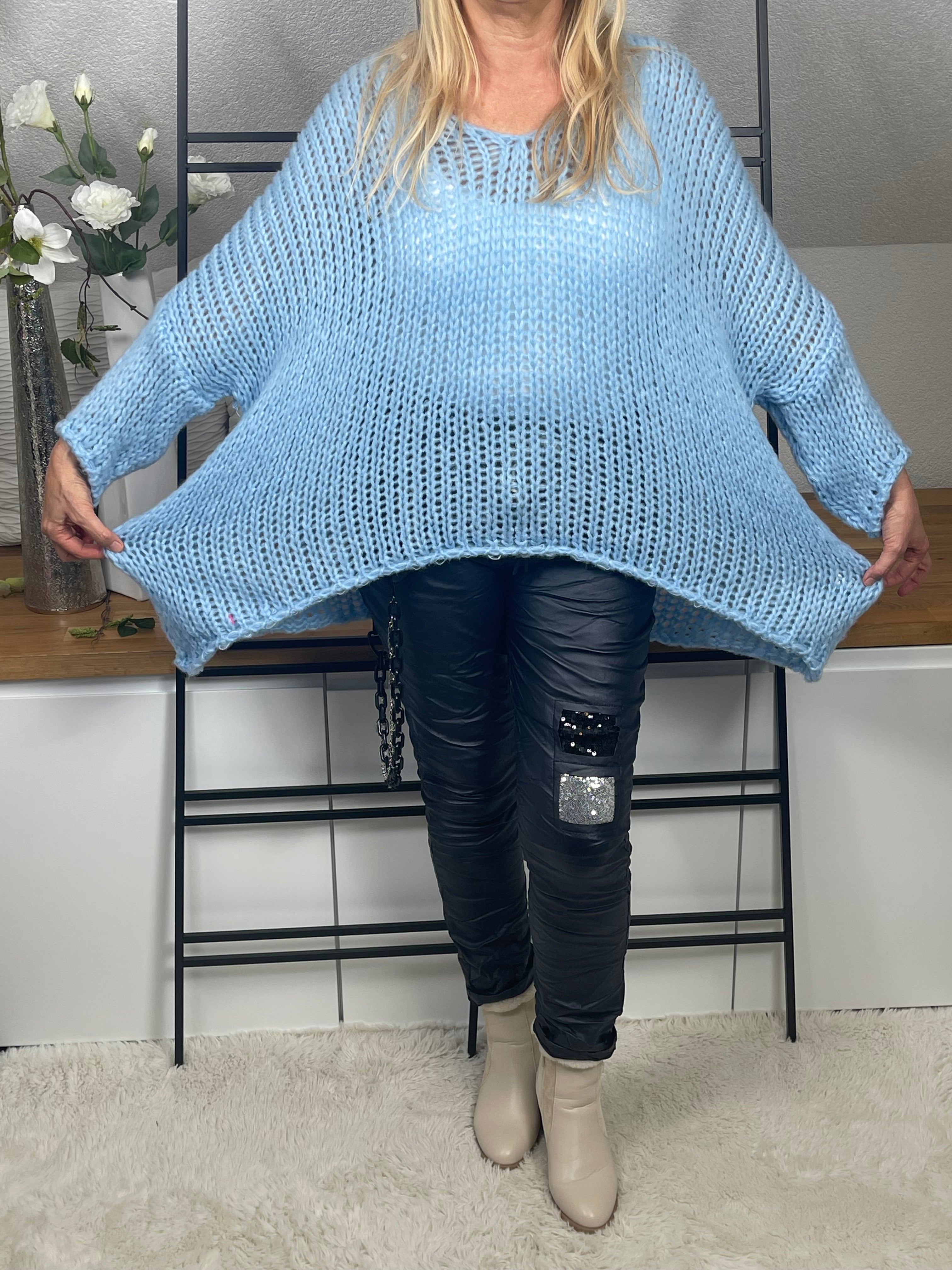 Damen - Pullover „Flauschi“ Einheitsgrösse Gr. 38 - 48 + in vielen Farben