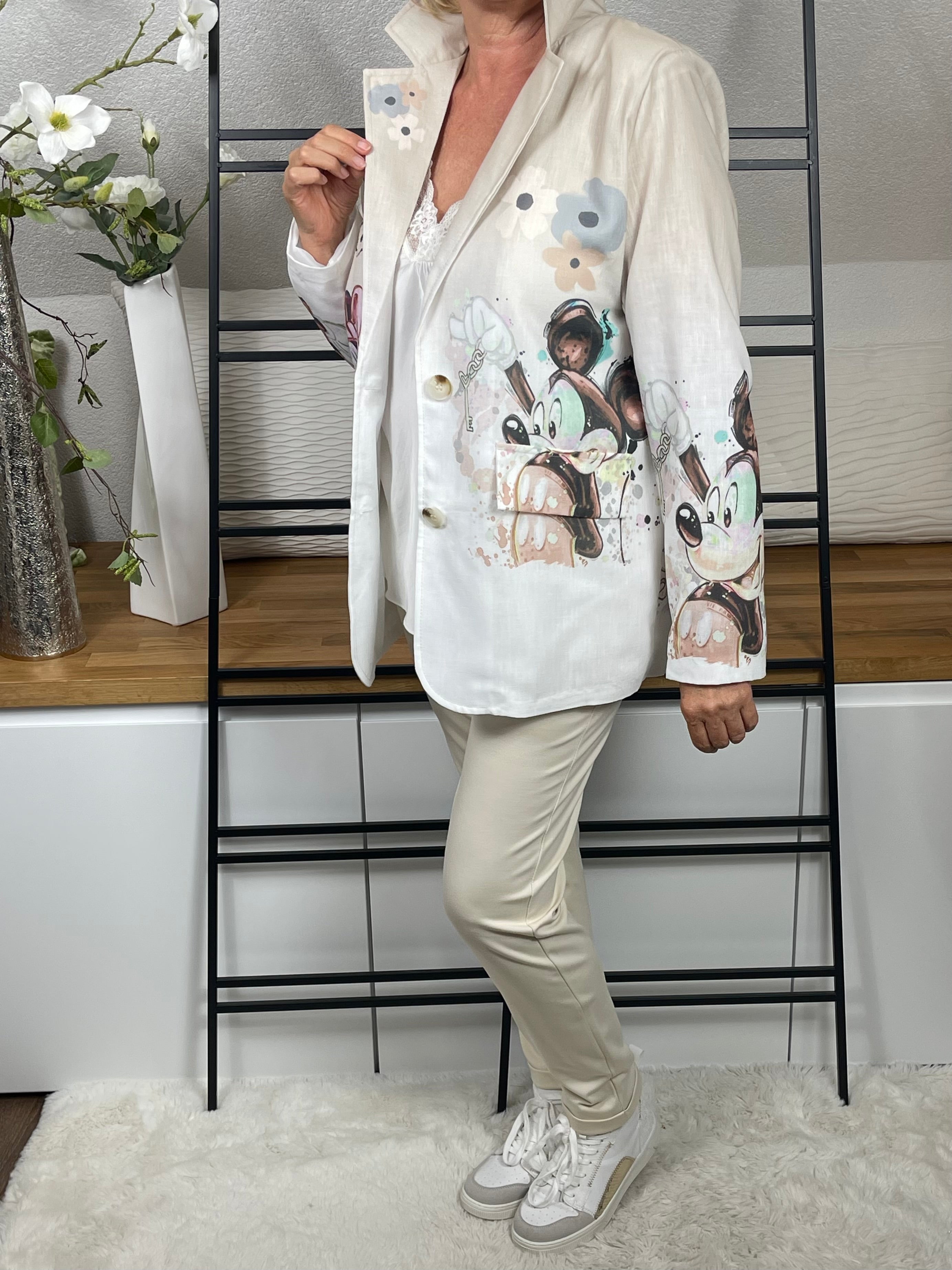 Hochwertiger Damen Blazer „Mickey und Minney“ Einheitsgröße Gr. 38 - 44 in 2 Farben